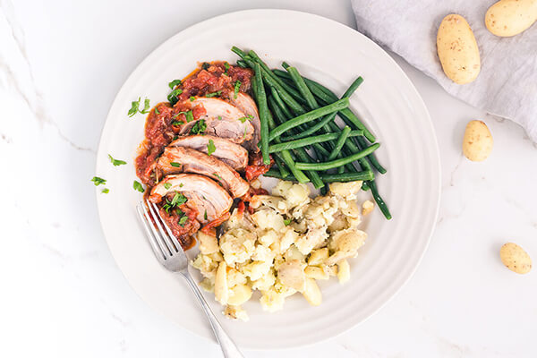 Slow Cooked Lamb with crushed Potatoes