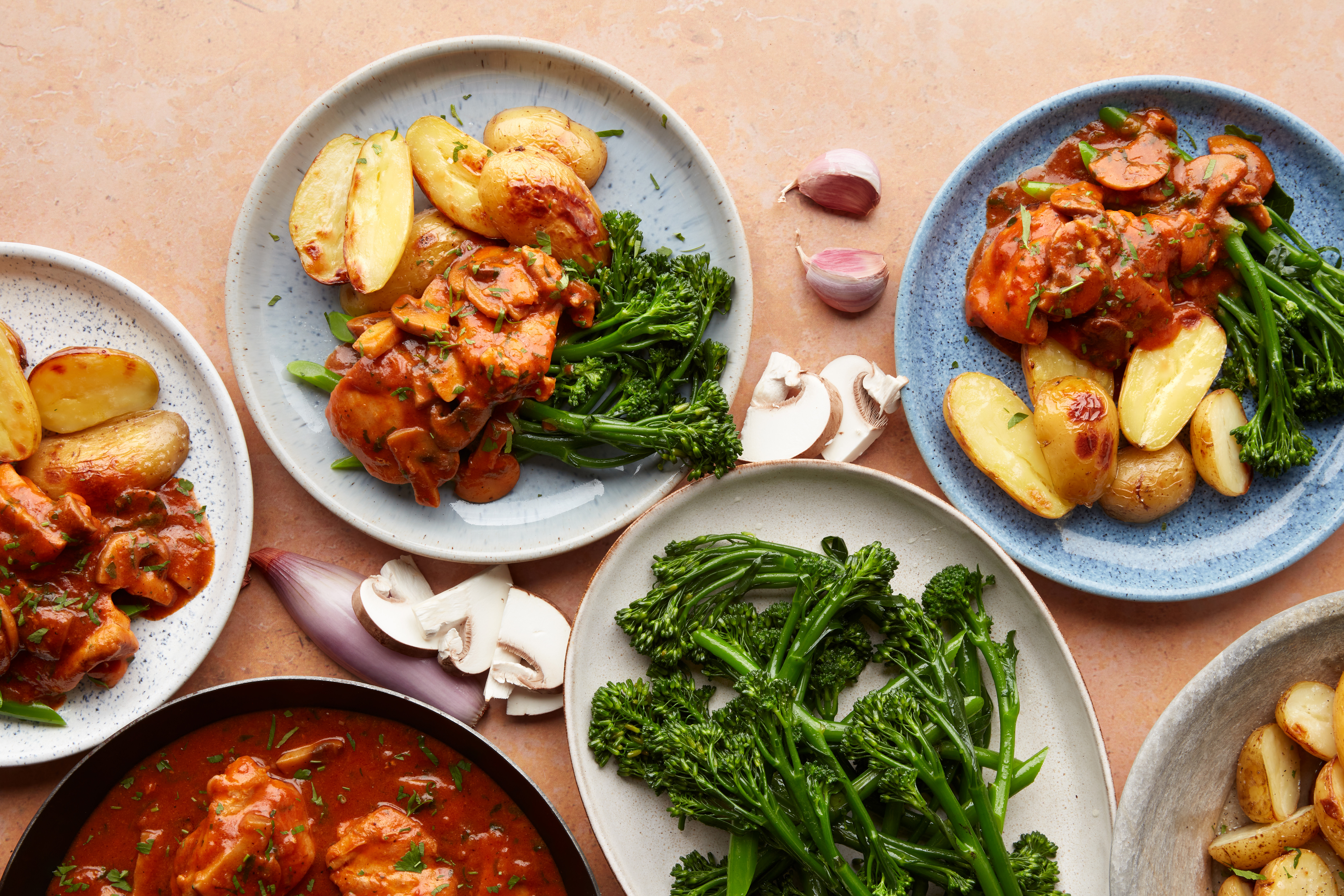 Chicken Chasseur with Roasted Potatoes