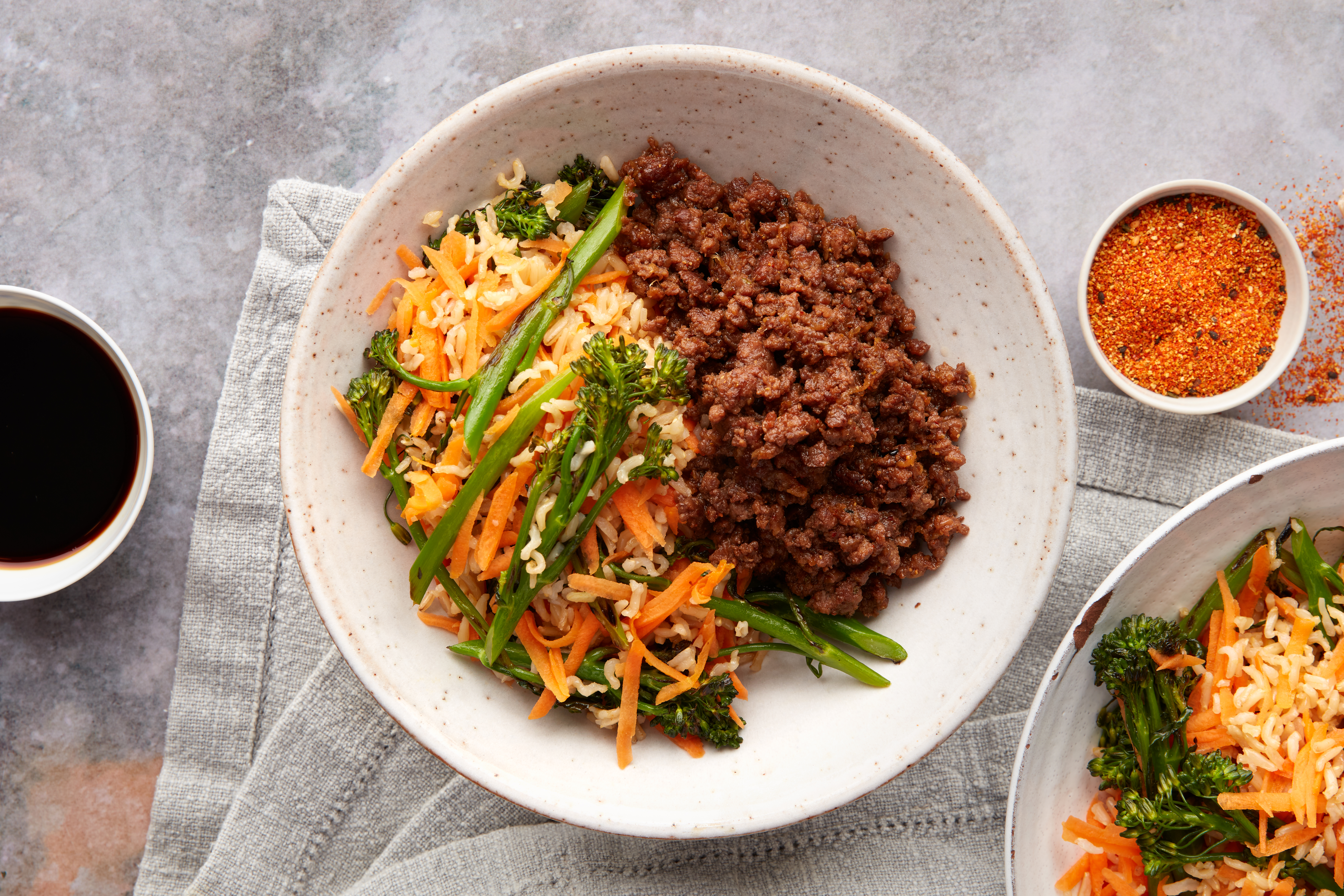 Speedy Beef Bowl with Veggie Rice