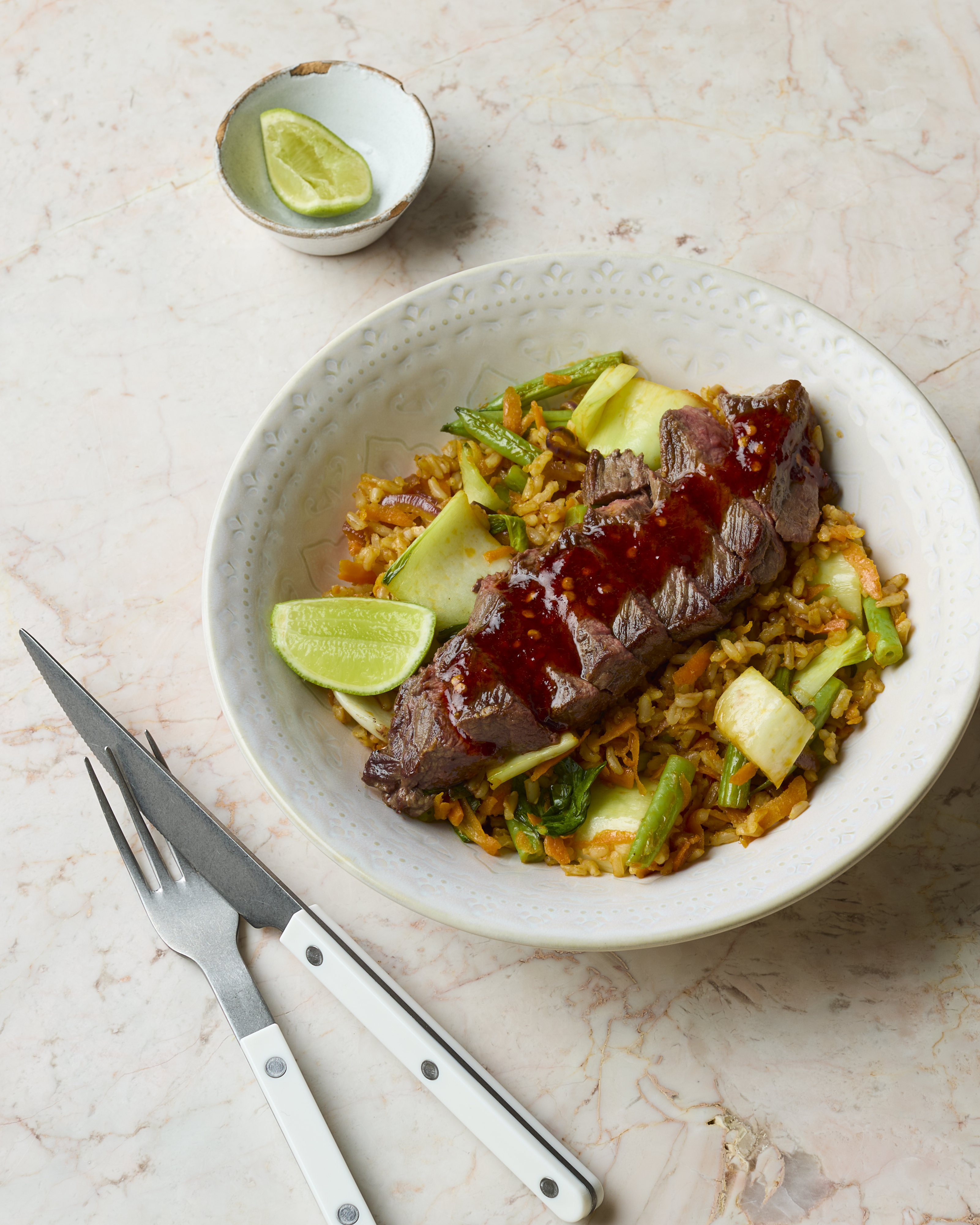 Korean steak bibimbap