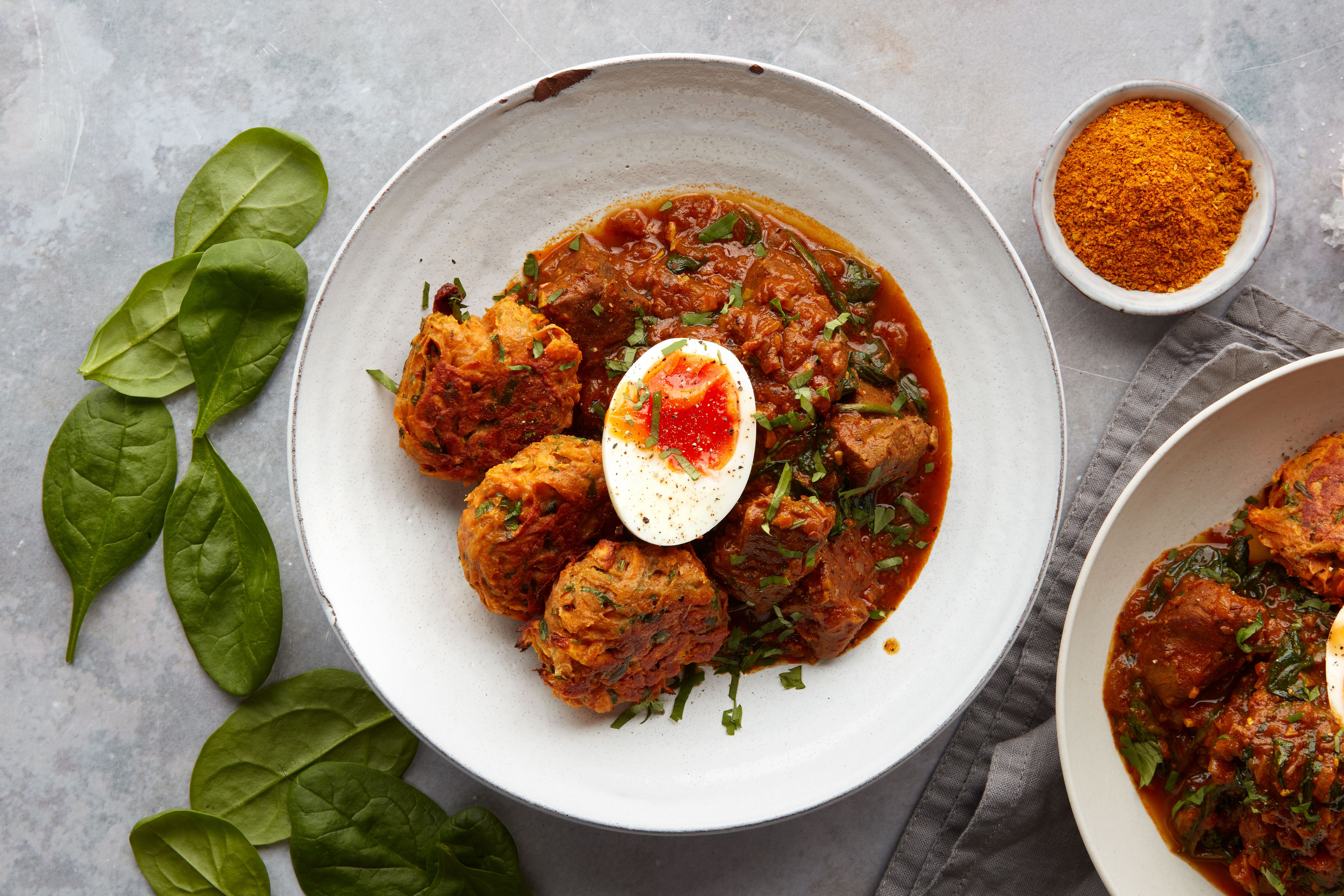 West Indian Spiced Venison & Sweet Potato Bhaji