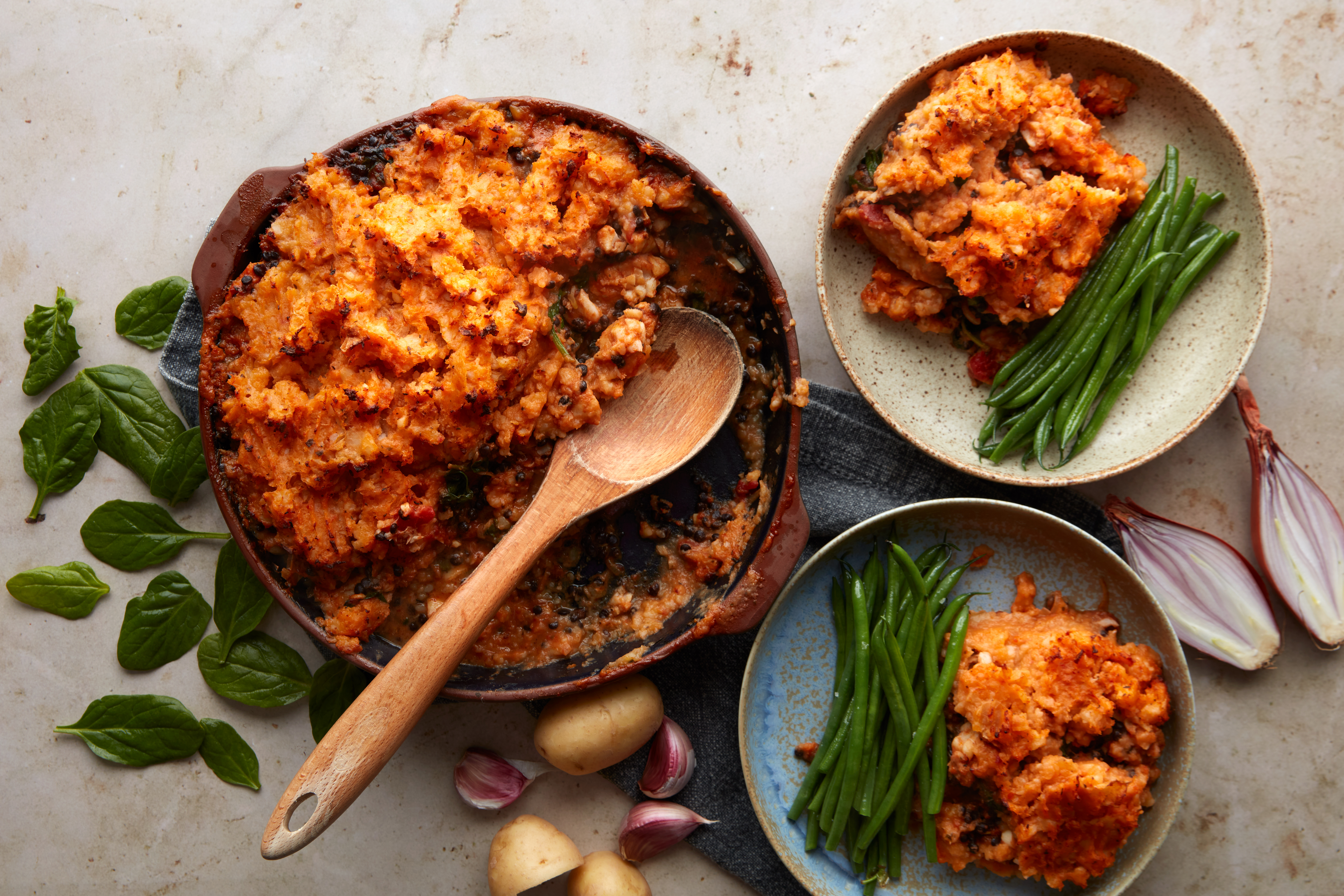 Italian-style Cod, Lentil & Tomato Bake