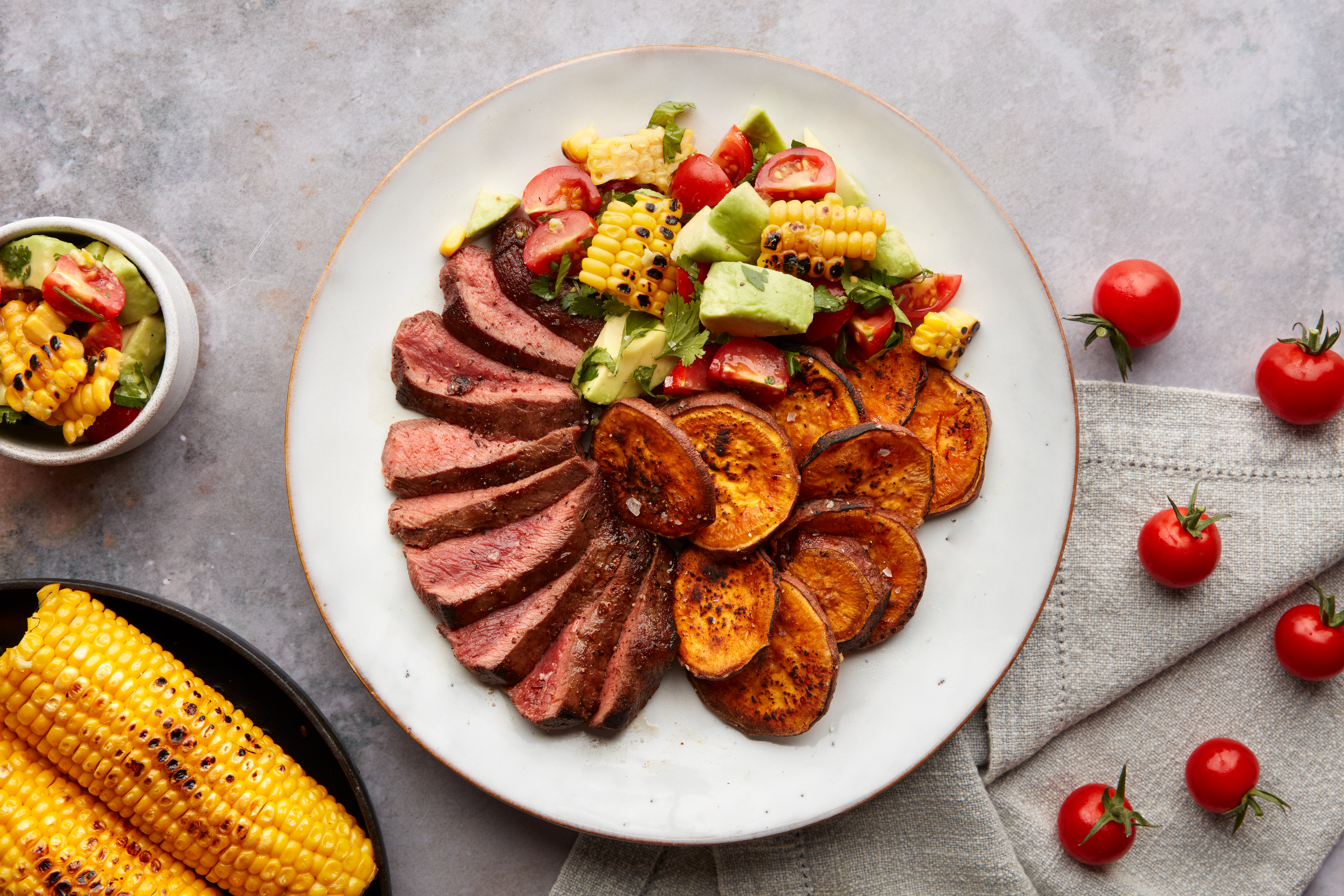 Creole-spiced Steak with Corn & Avocado Salsa