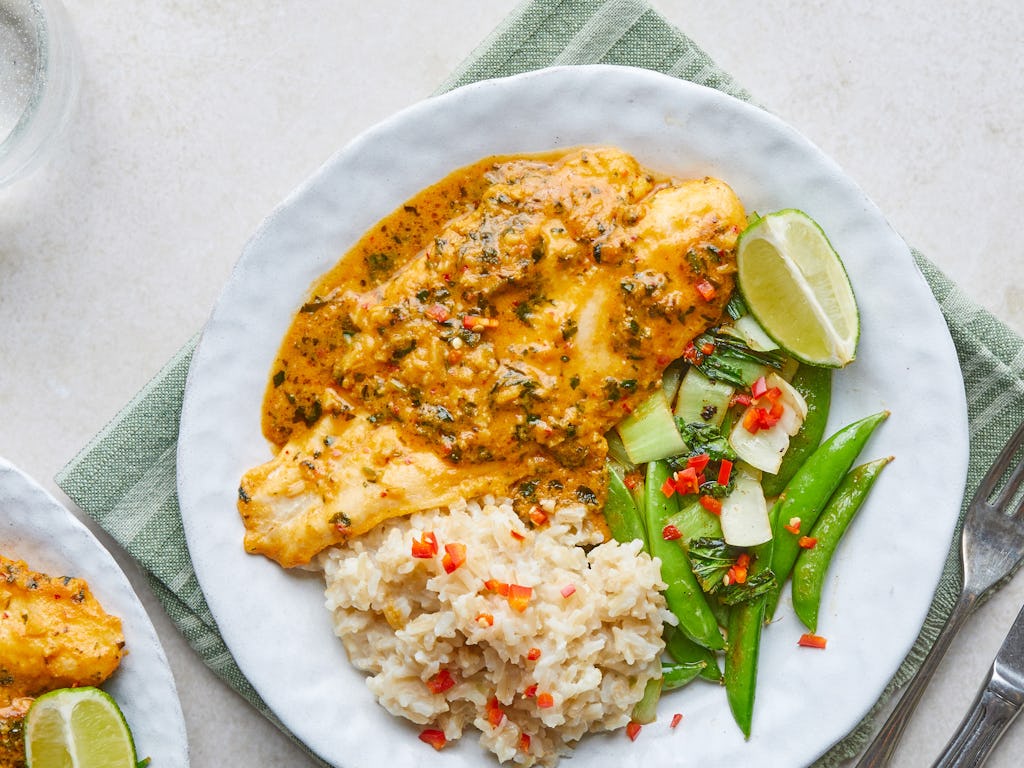 Thai-style Basa with Coconut Rice & Stir-fried Veg (40 mins, Fish ...