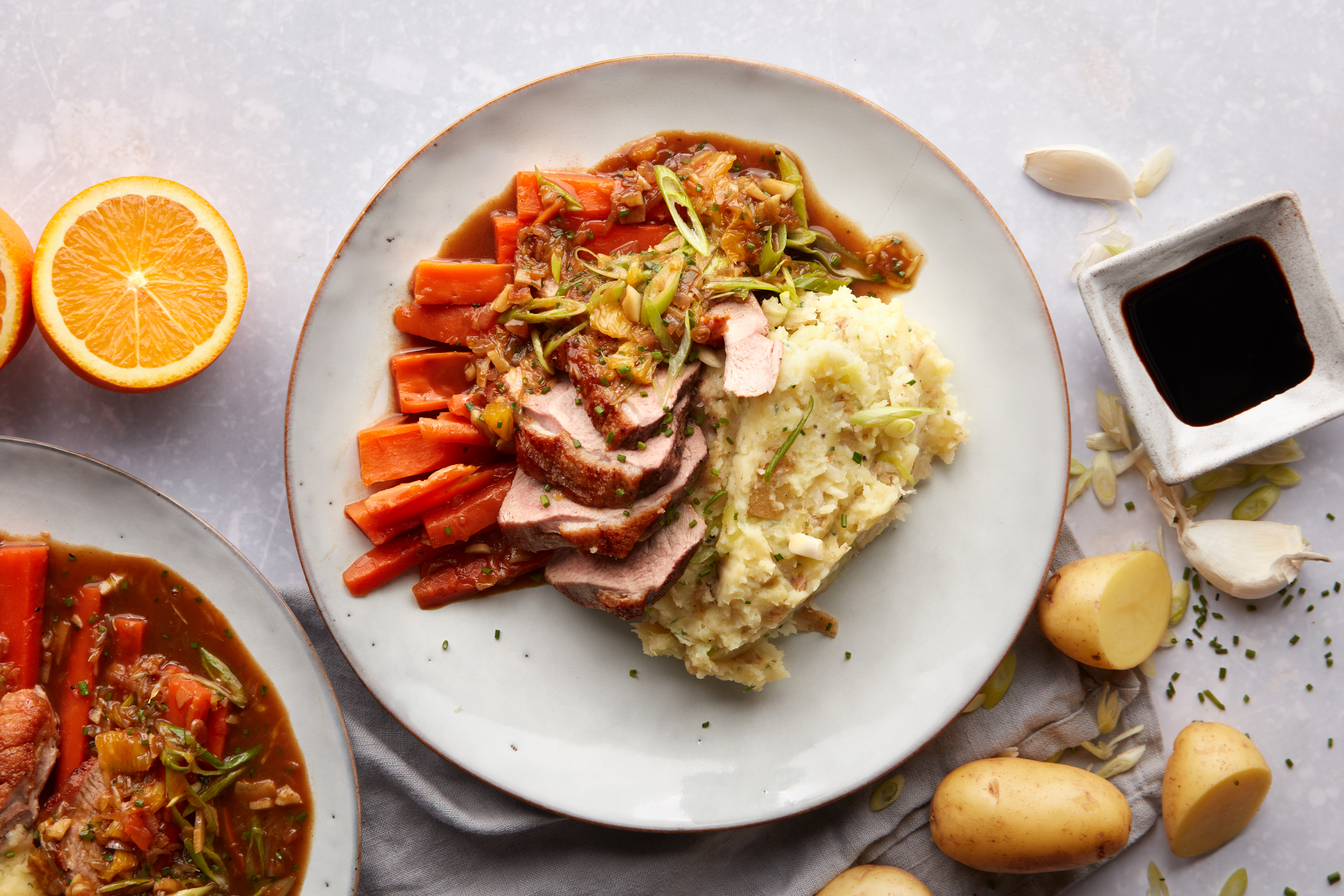 Glazed Orange Duck with Parsnip & Potato Mash