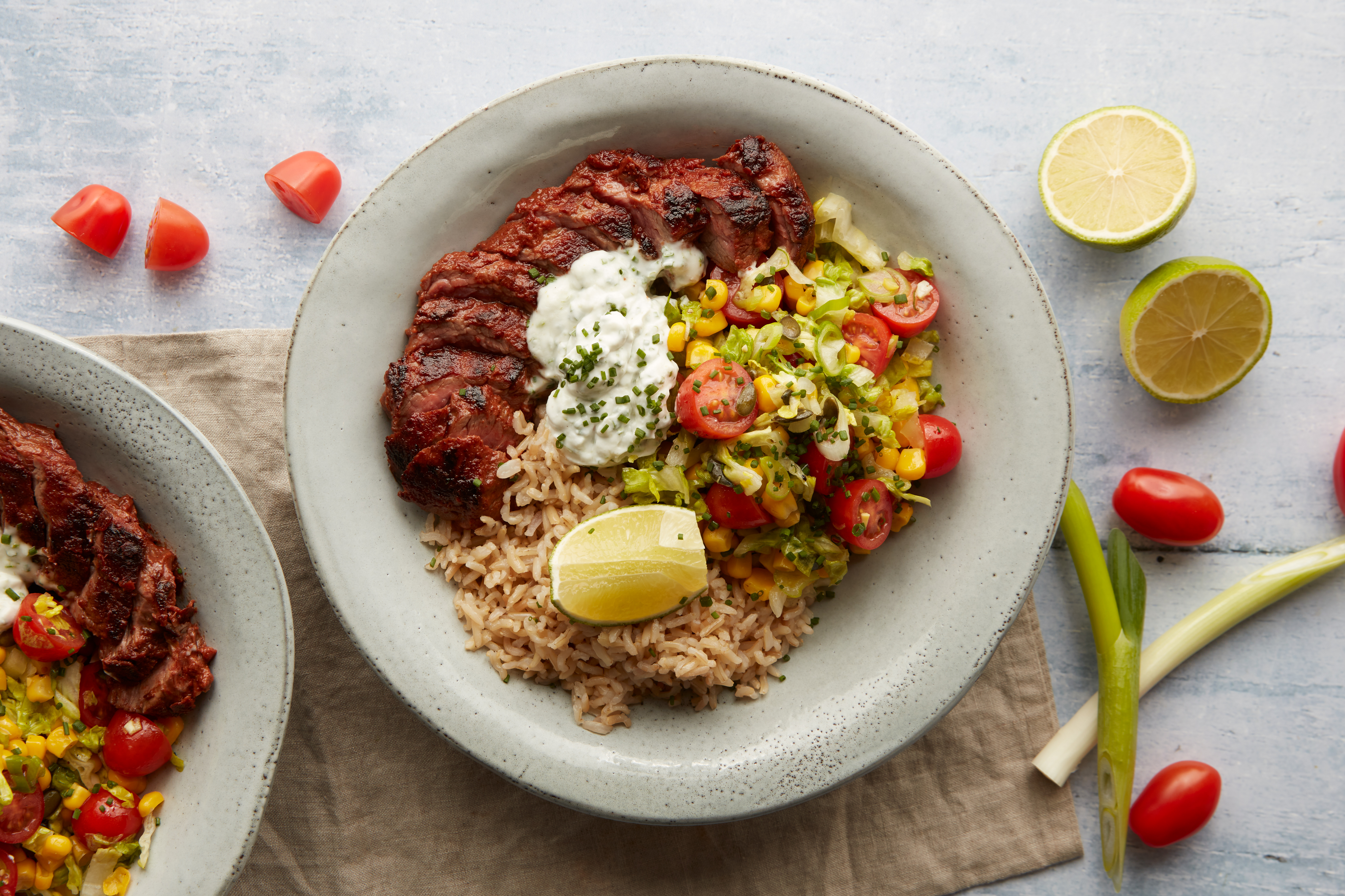 Spicy Chipotle Steak & Corn Salsa Rice Bowl