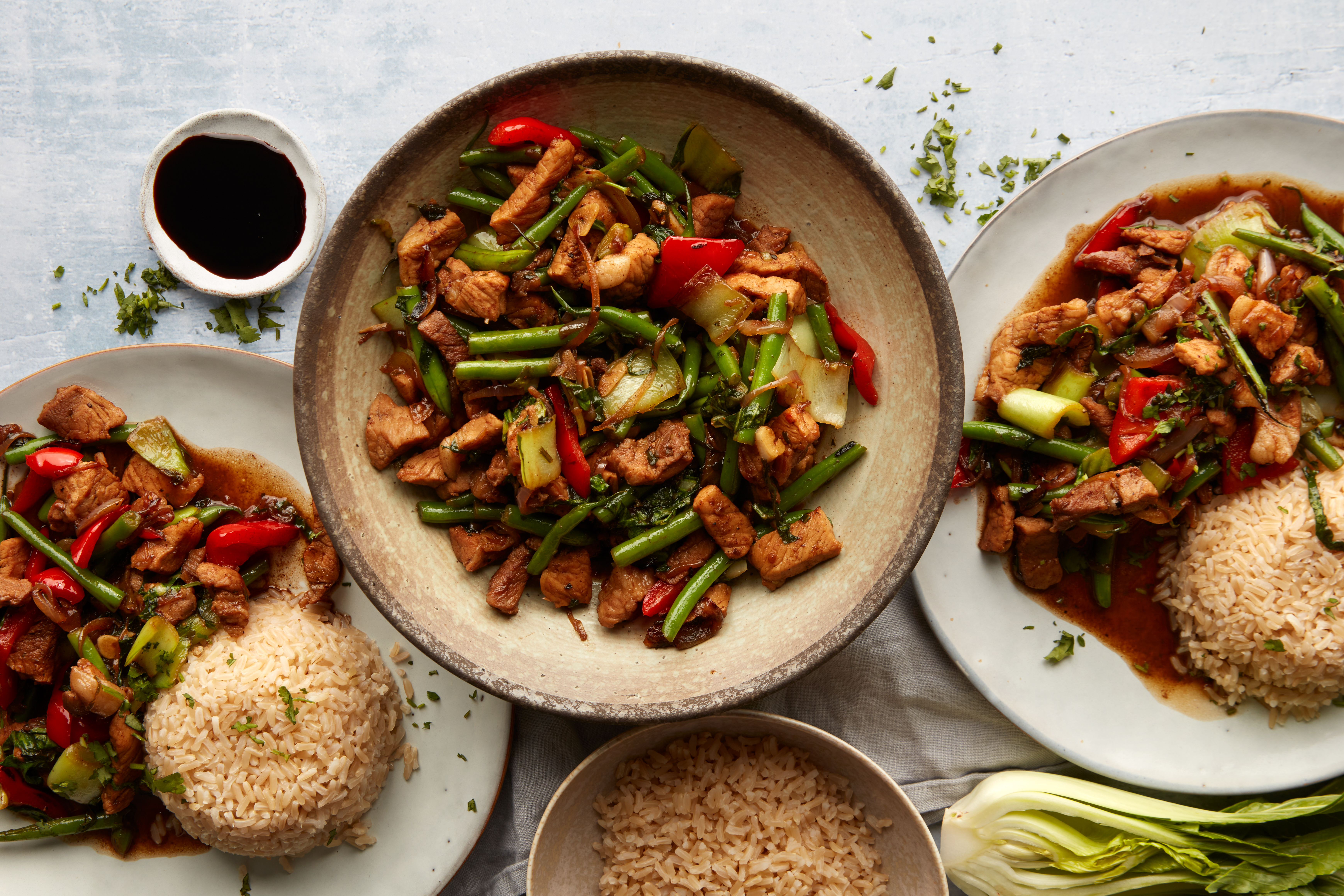 Garlicky Chinese Pork Stir-fry with Pak Choi