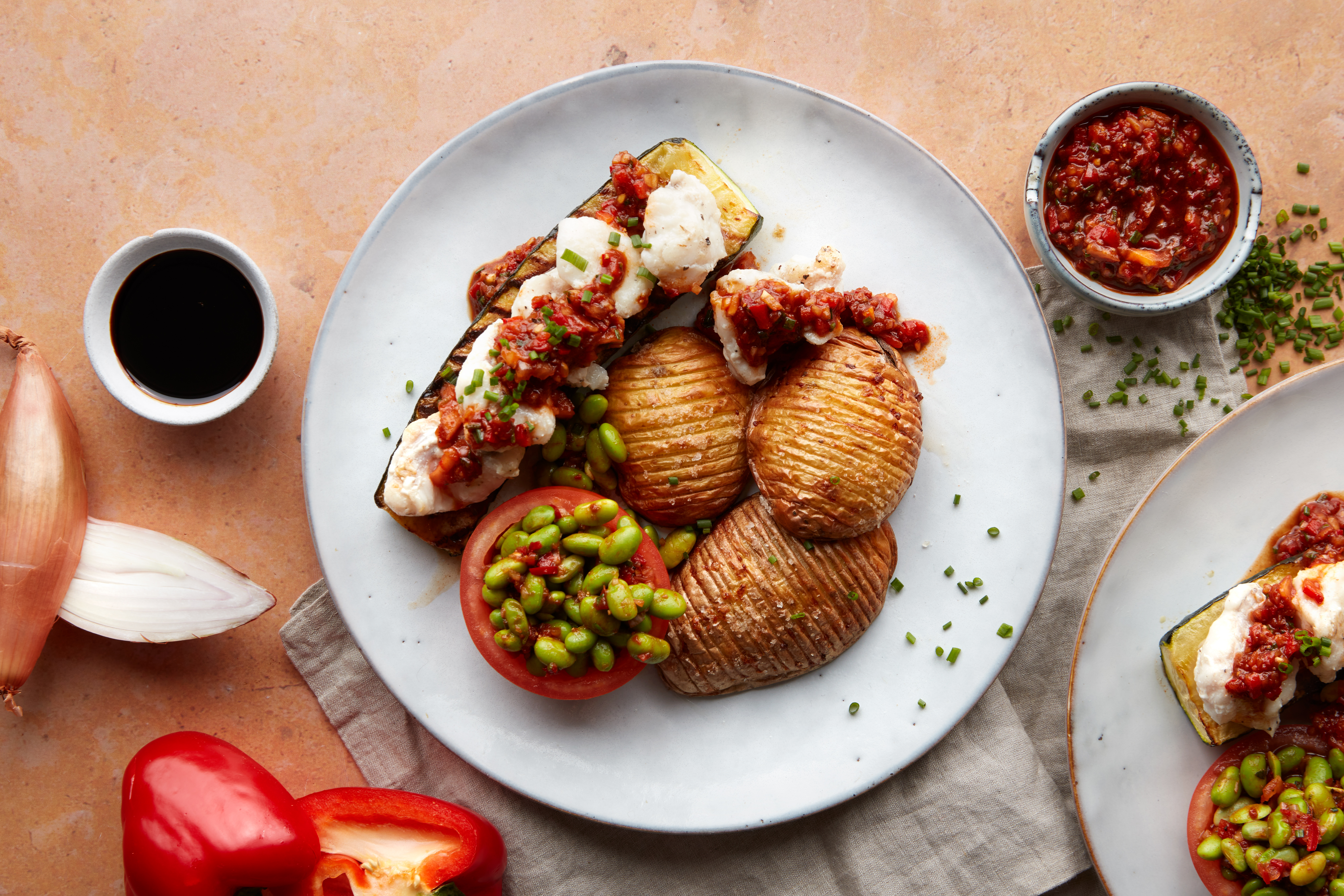 monkfish with sauce vierge