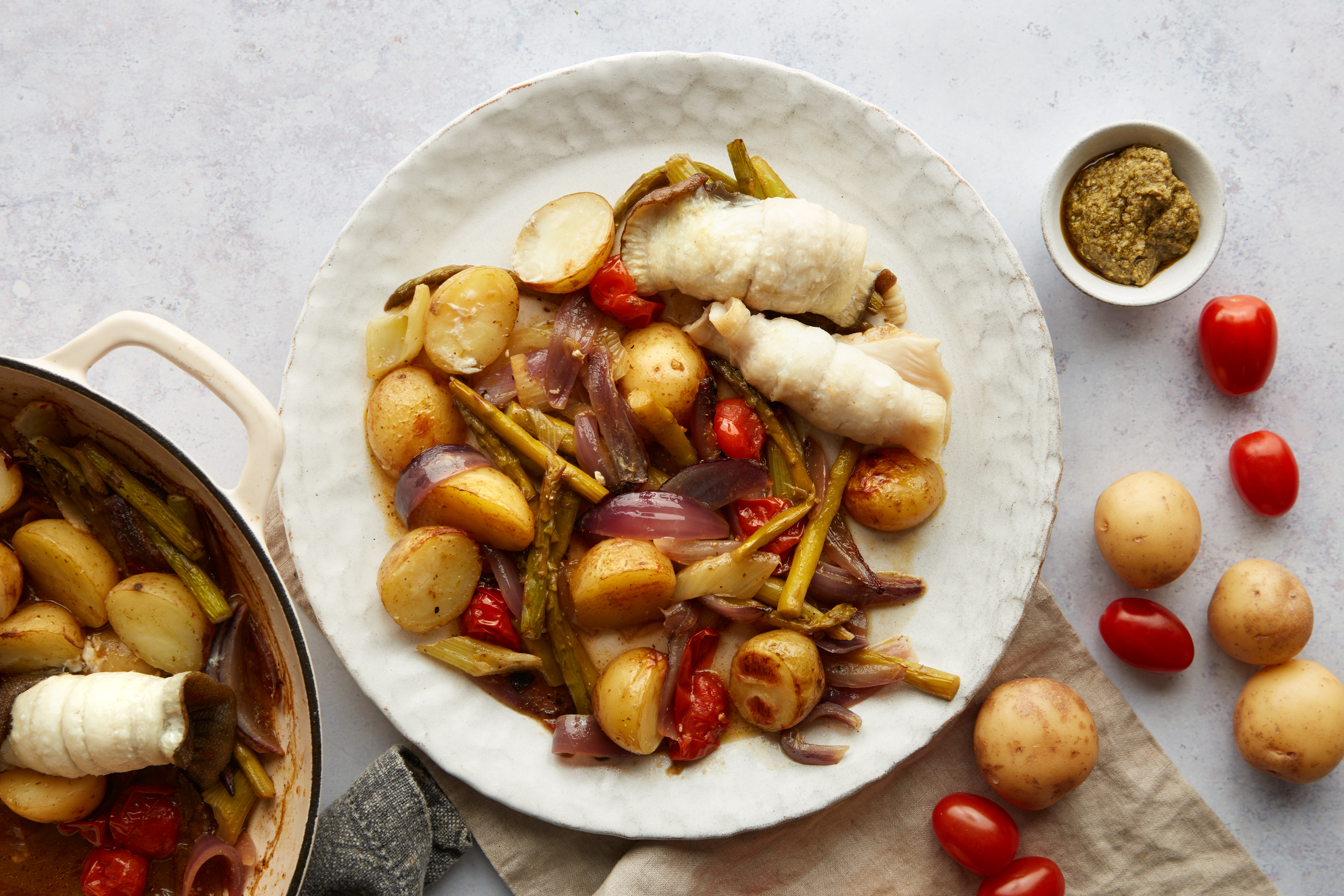 Roast Jersey Royals, British Recipes