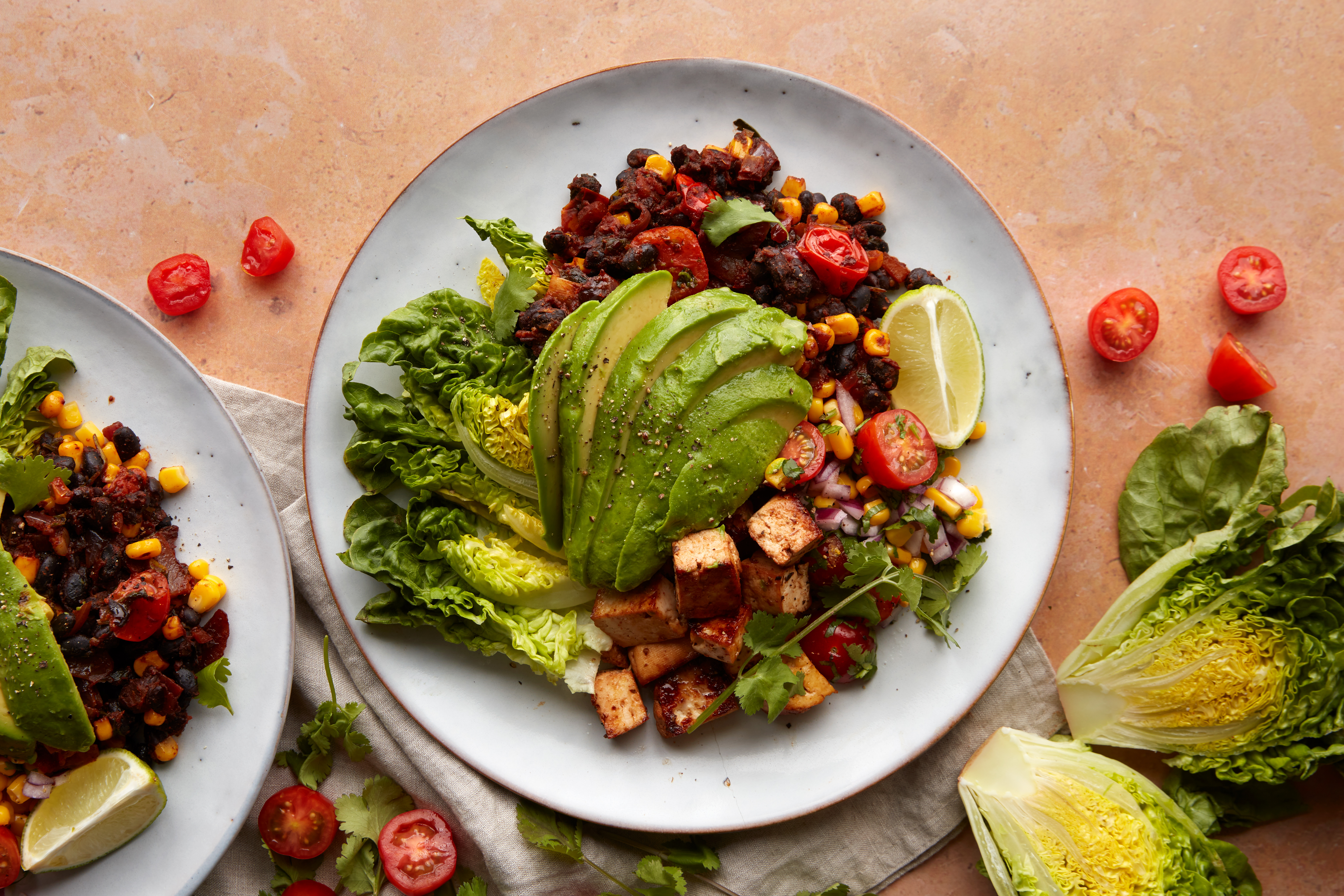 Mexican tofu, chipotle black beans & fresh lime