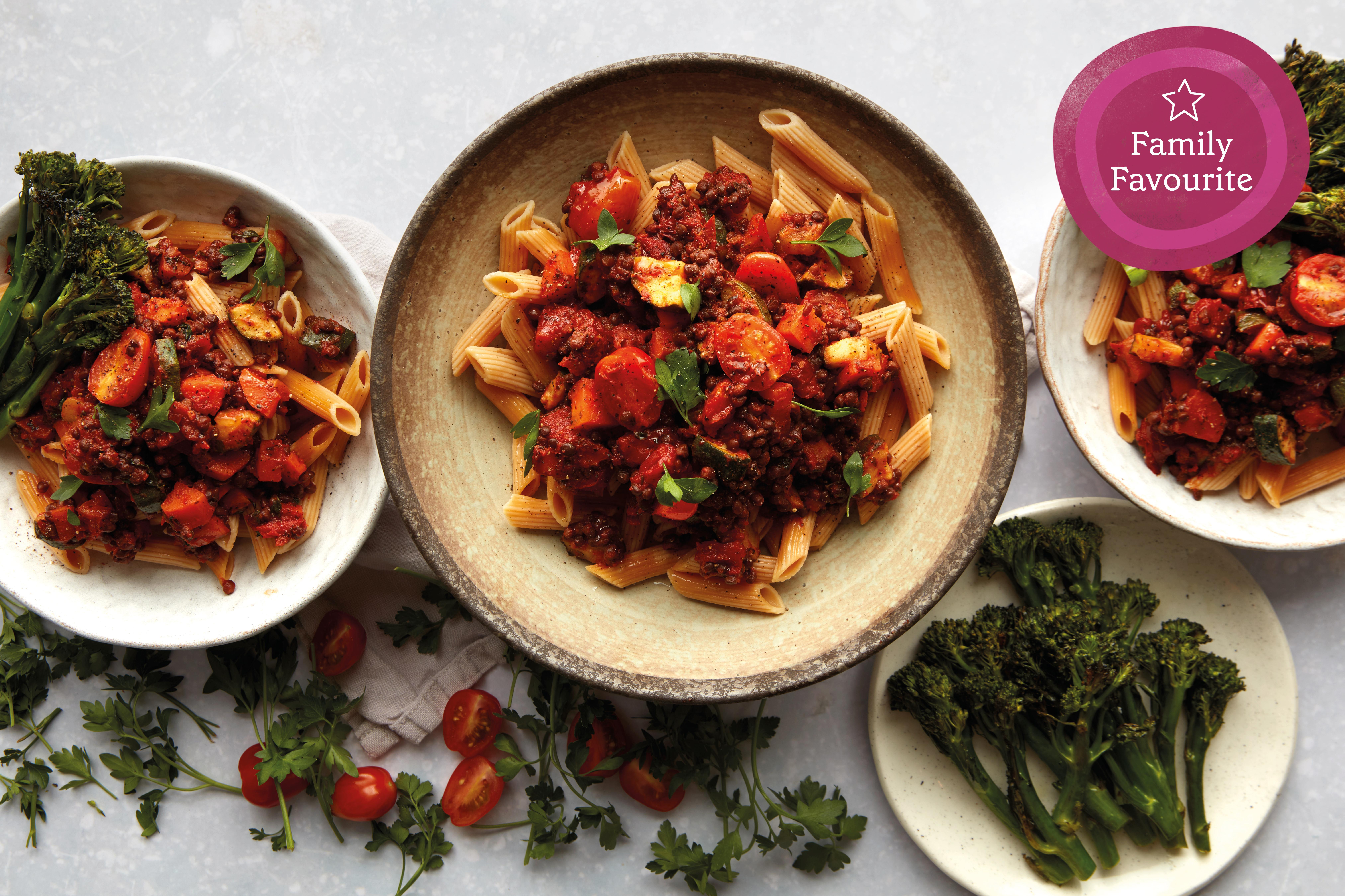 Veggie penne bolognese