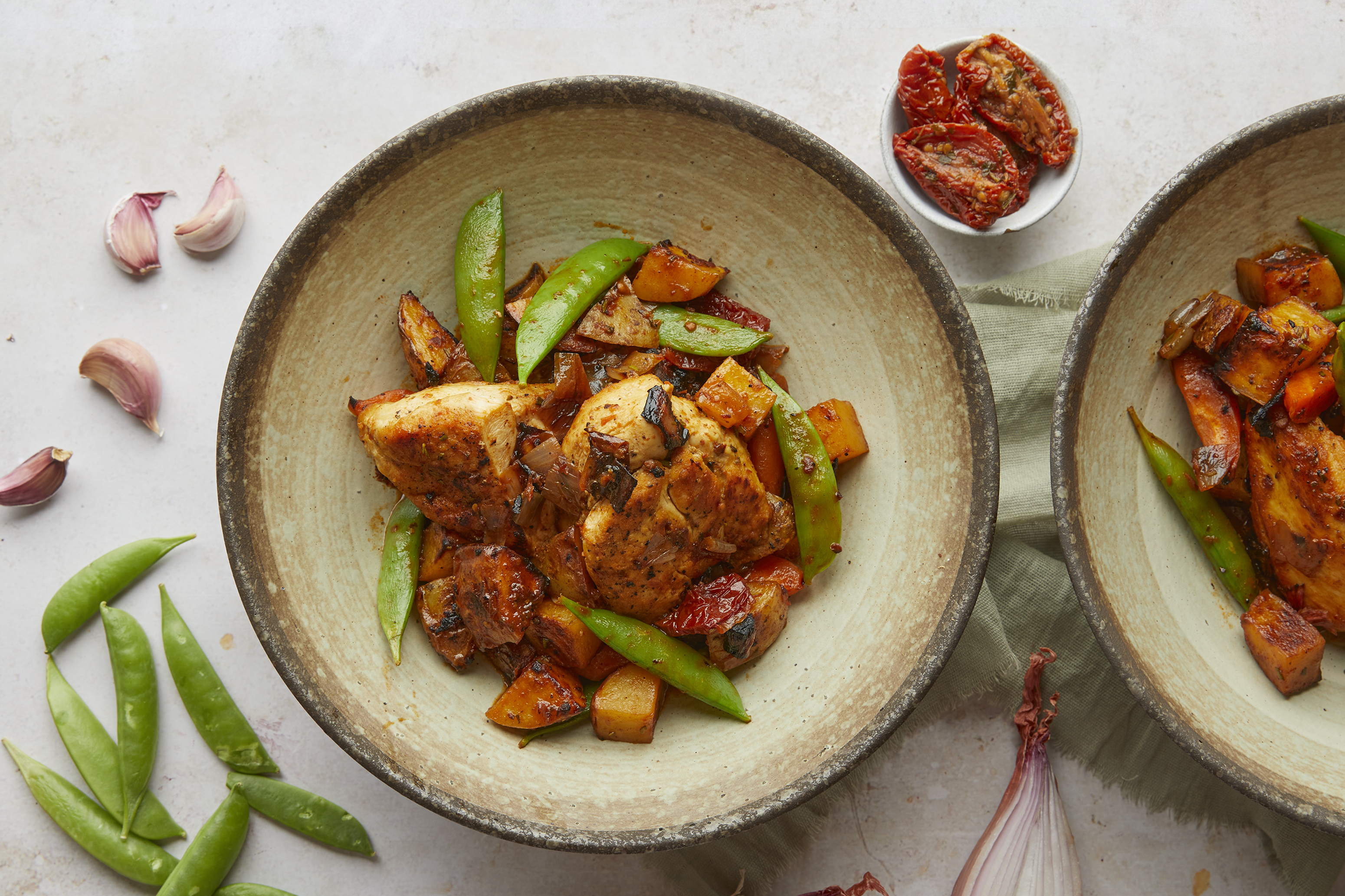 Sundried Tomato Chicken with Roast Veg Fricassée