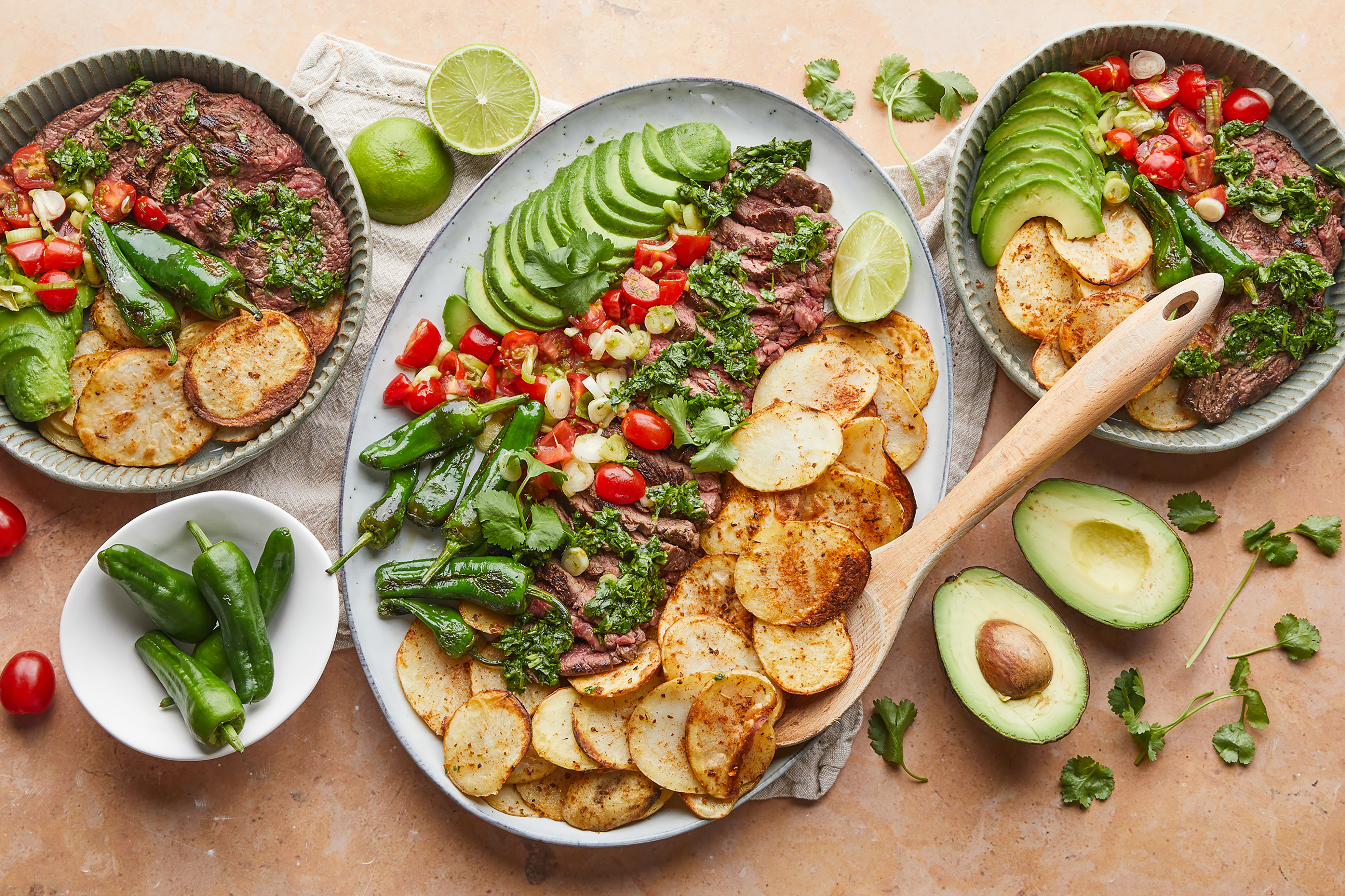 Carne asada platter