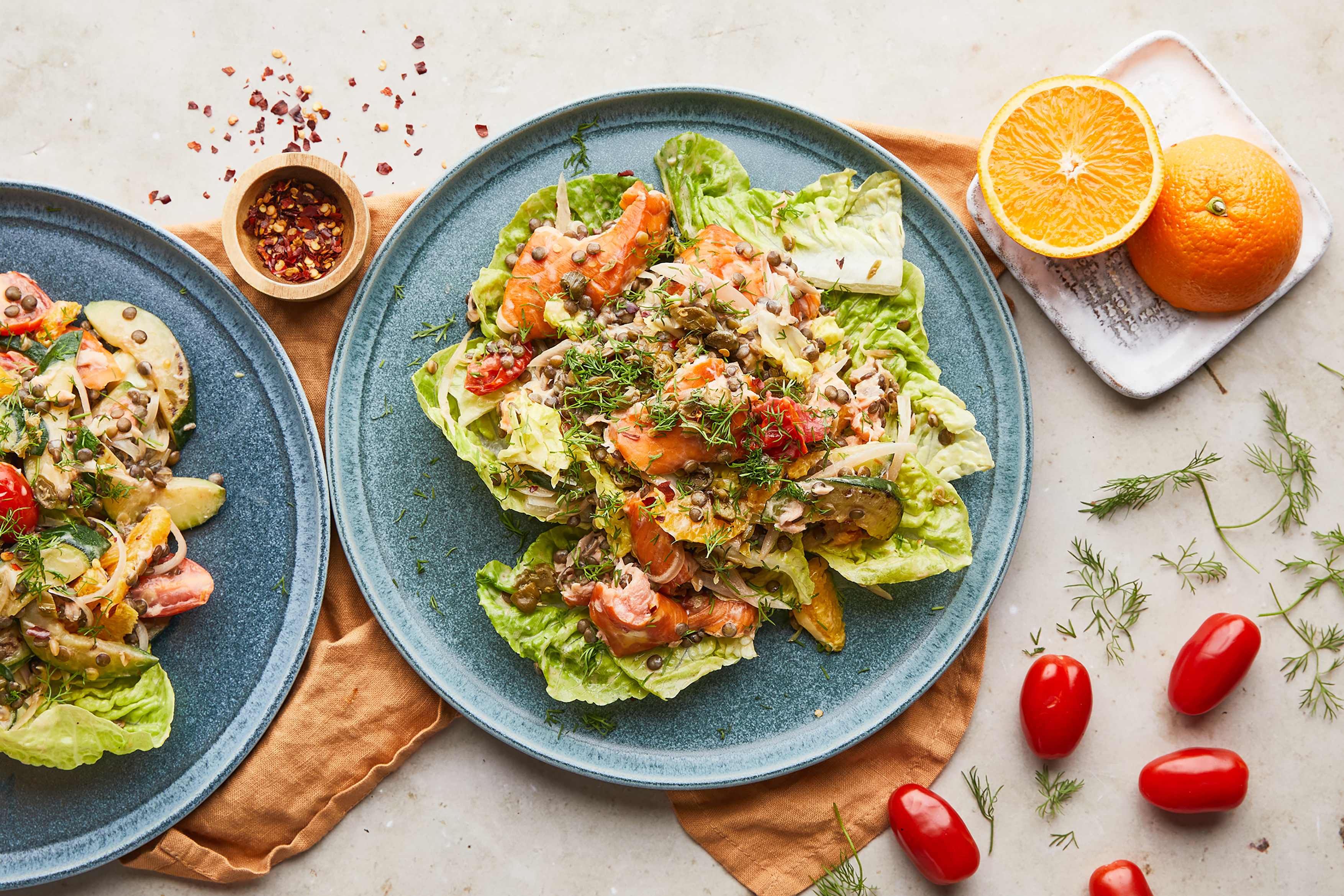 Creamy Salmon, Dill & Lentil Salad