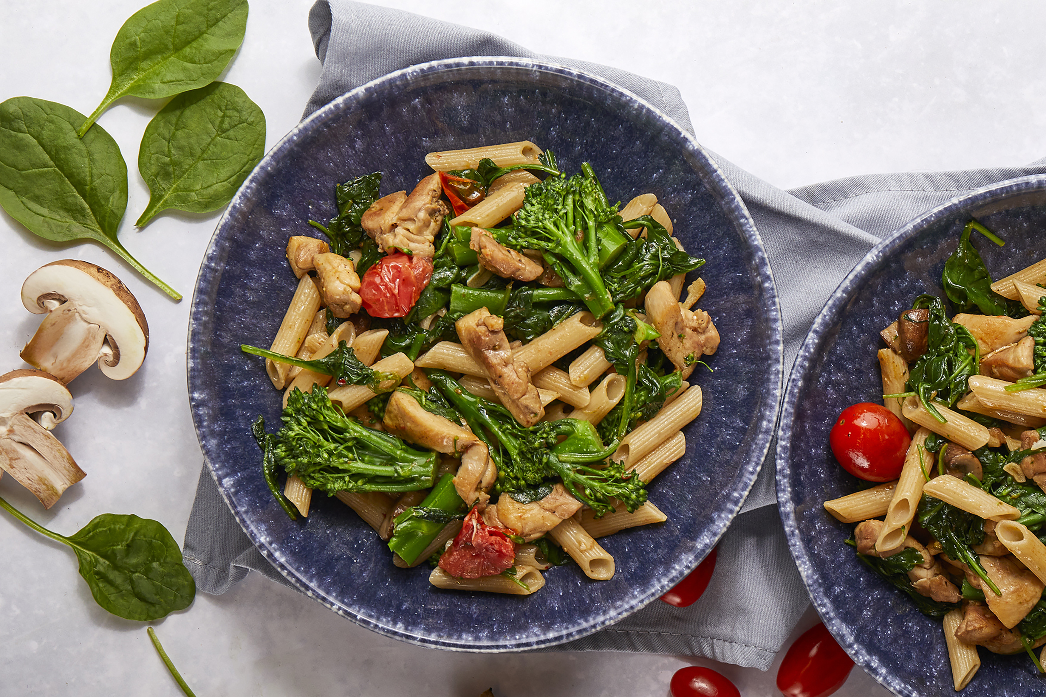 Verbena harissa chicken pasta