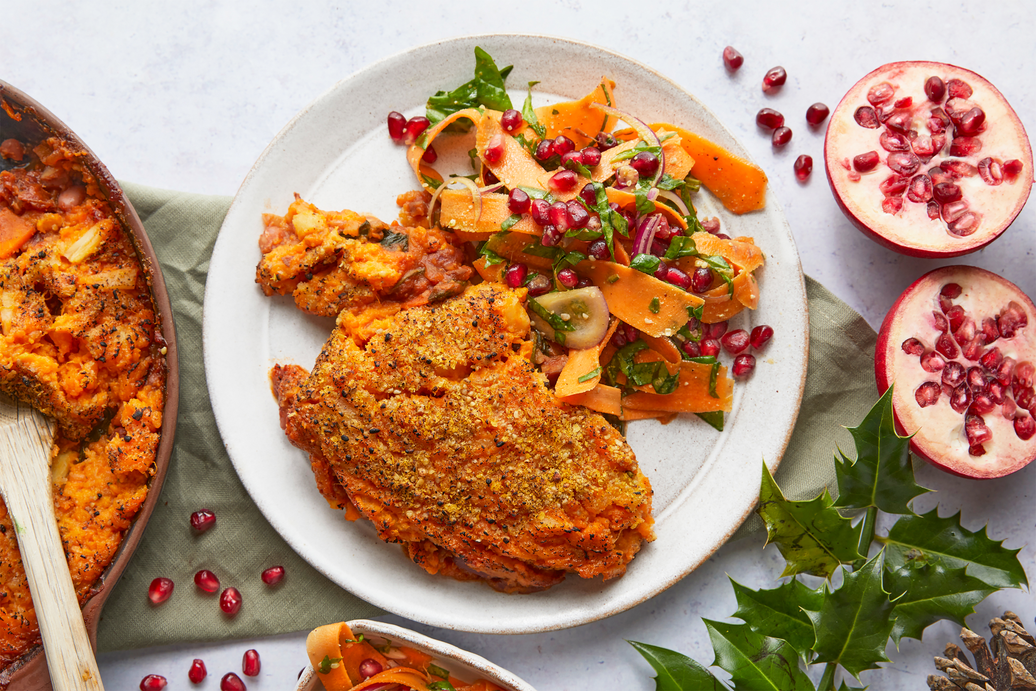 Date & chestnut sweet potato pie