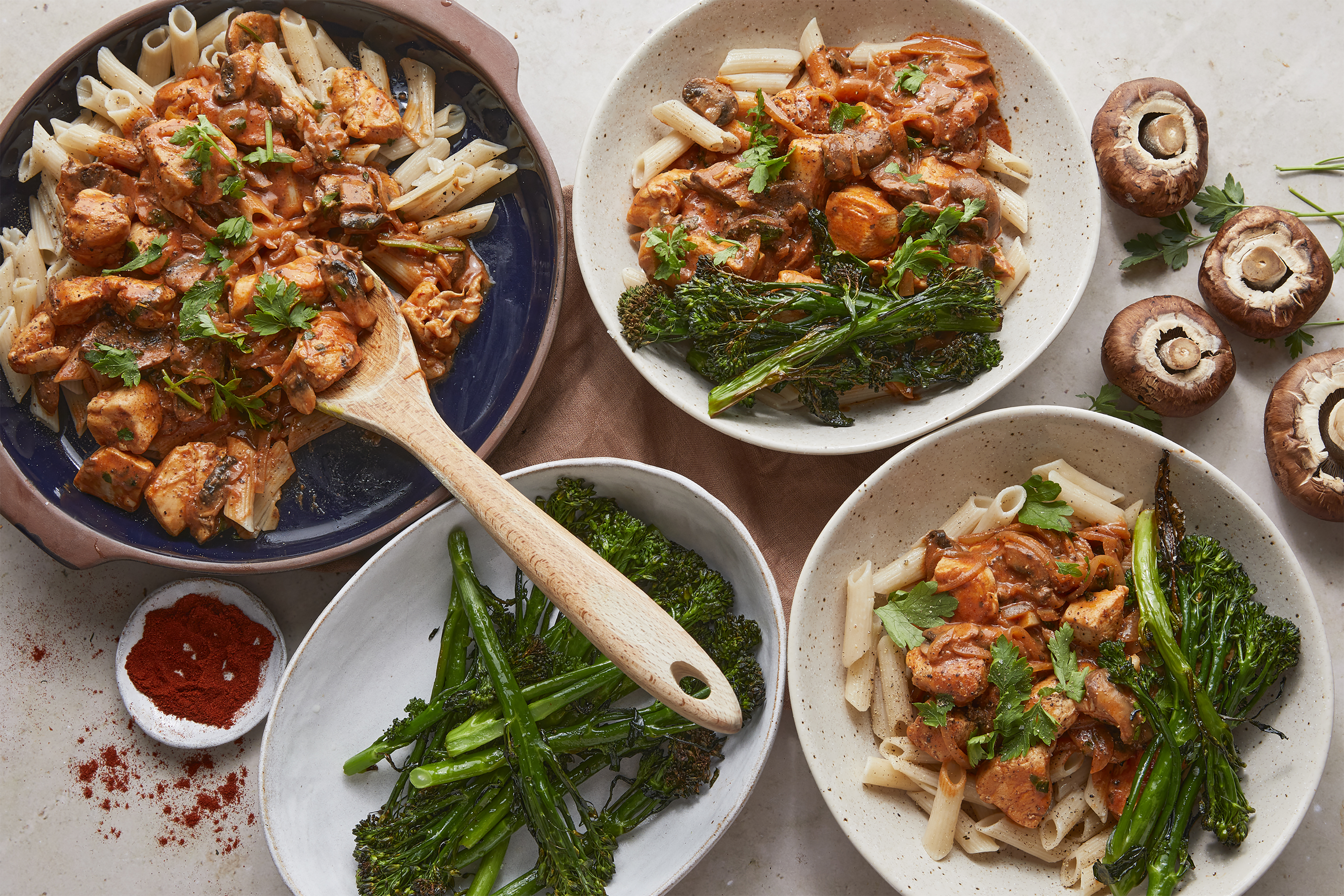 Chicken Stroganoff with Penne
