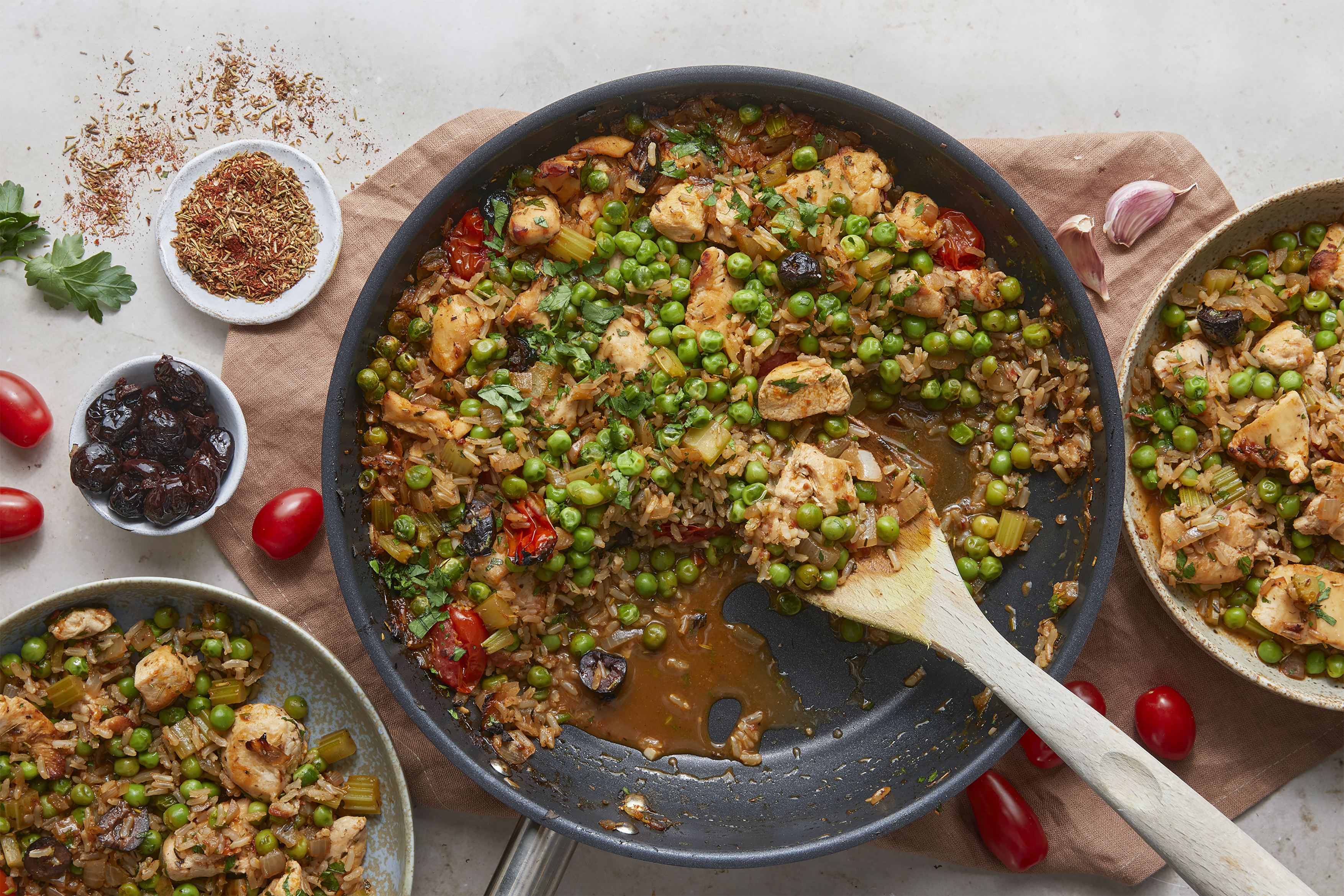 Spanish-style baked chicken and rice