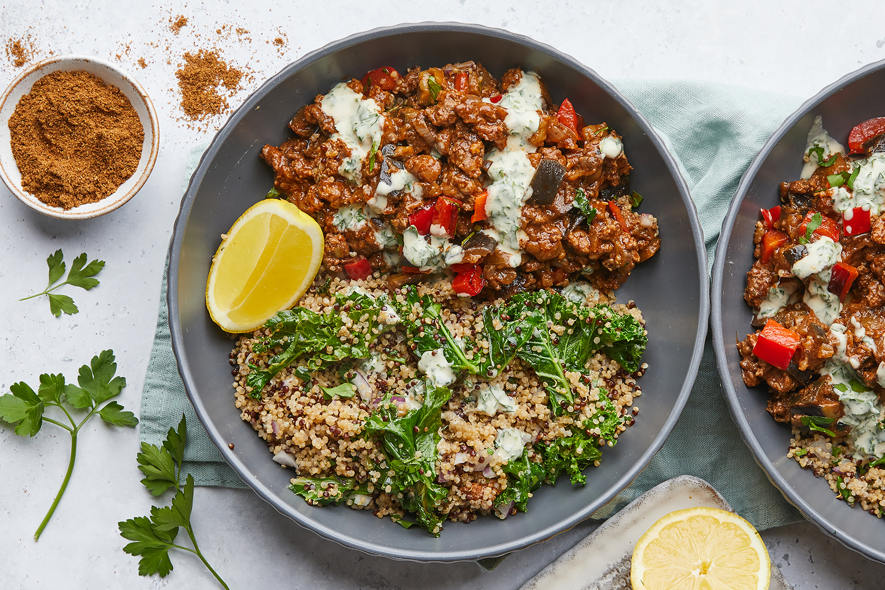 Middle Eastern-style Beef with Parsley Quinoa