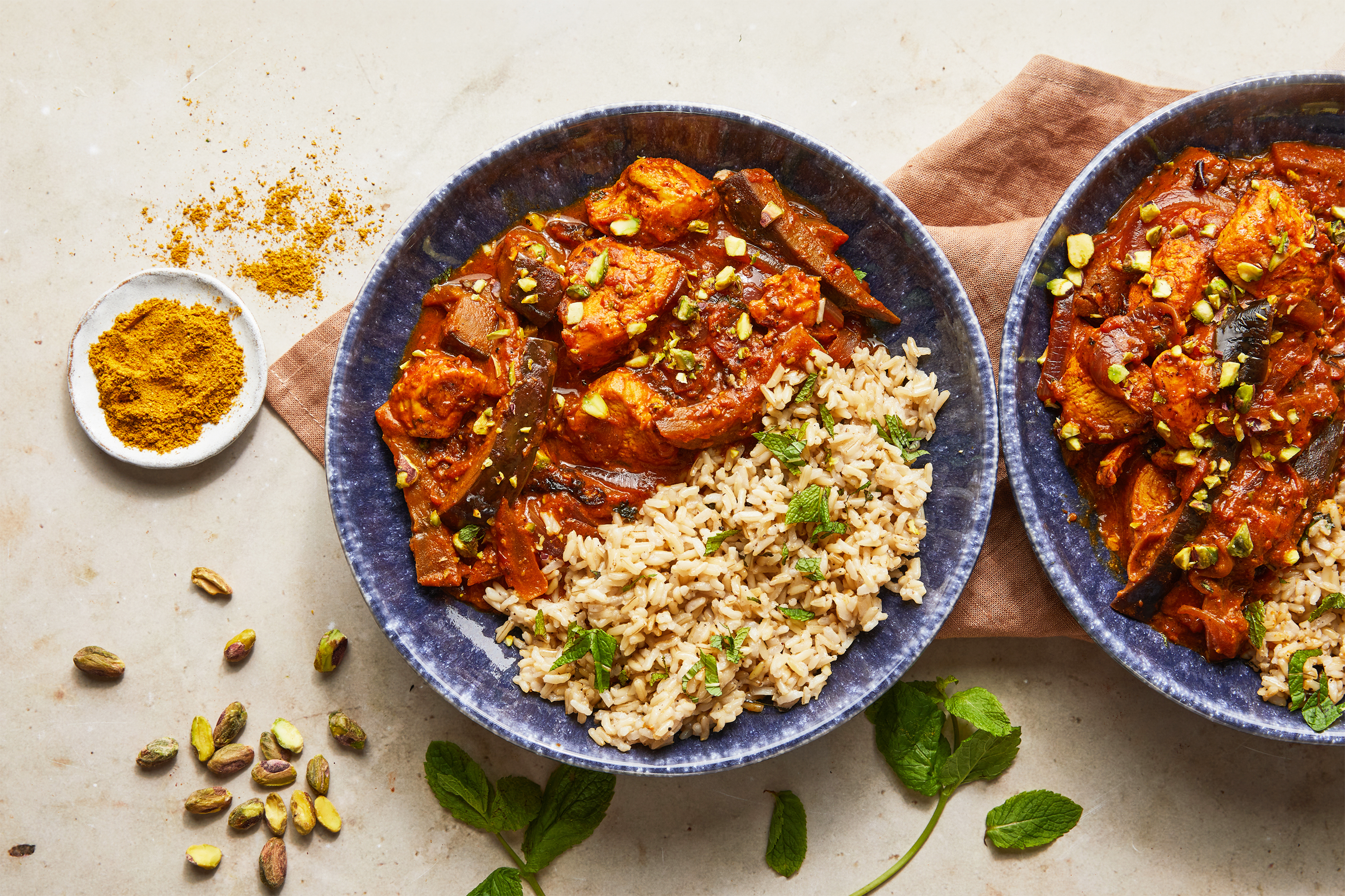 Middle Eastern spiced chicken with pistachios