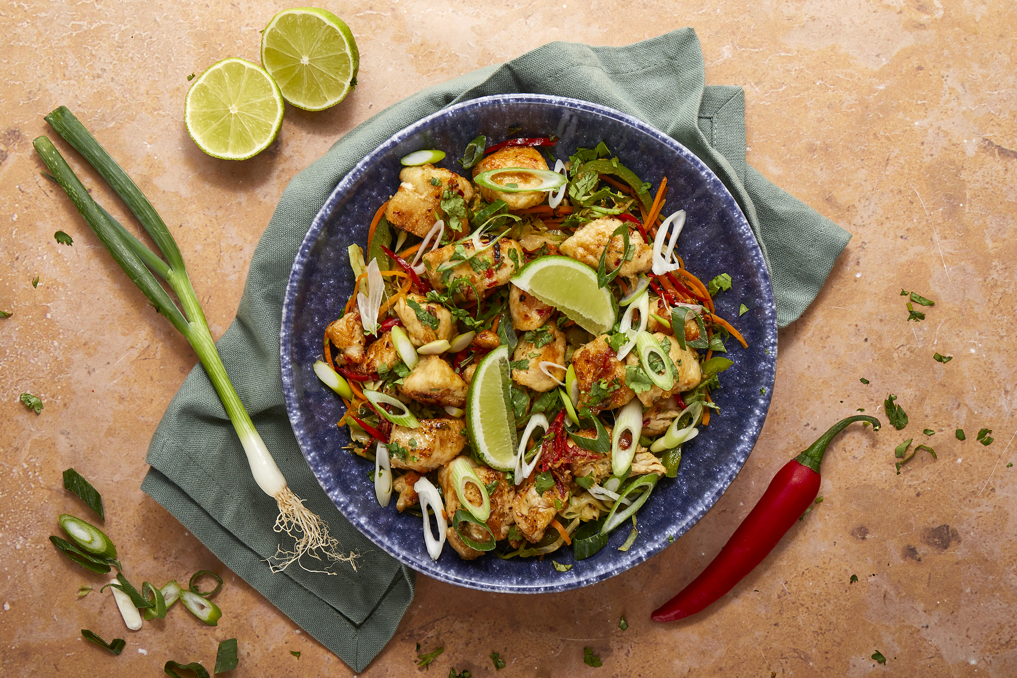 Sweet & Sticky Crispy Chicken Stir-Fry