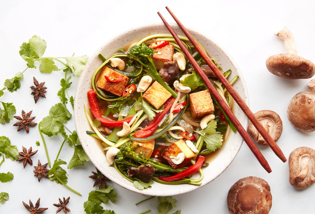 Vietnamese Noodle Broth with Shiitake Mushrooms (30 mins, Vegan