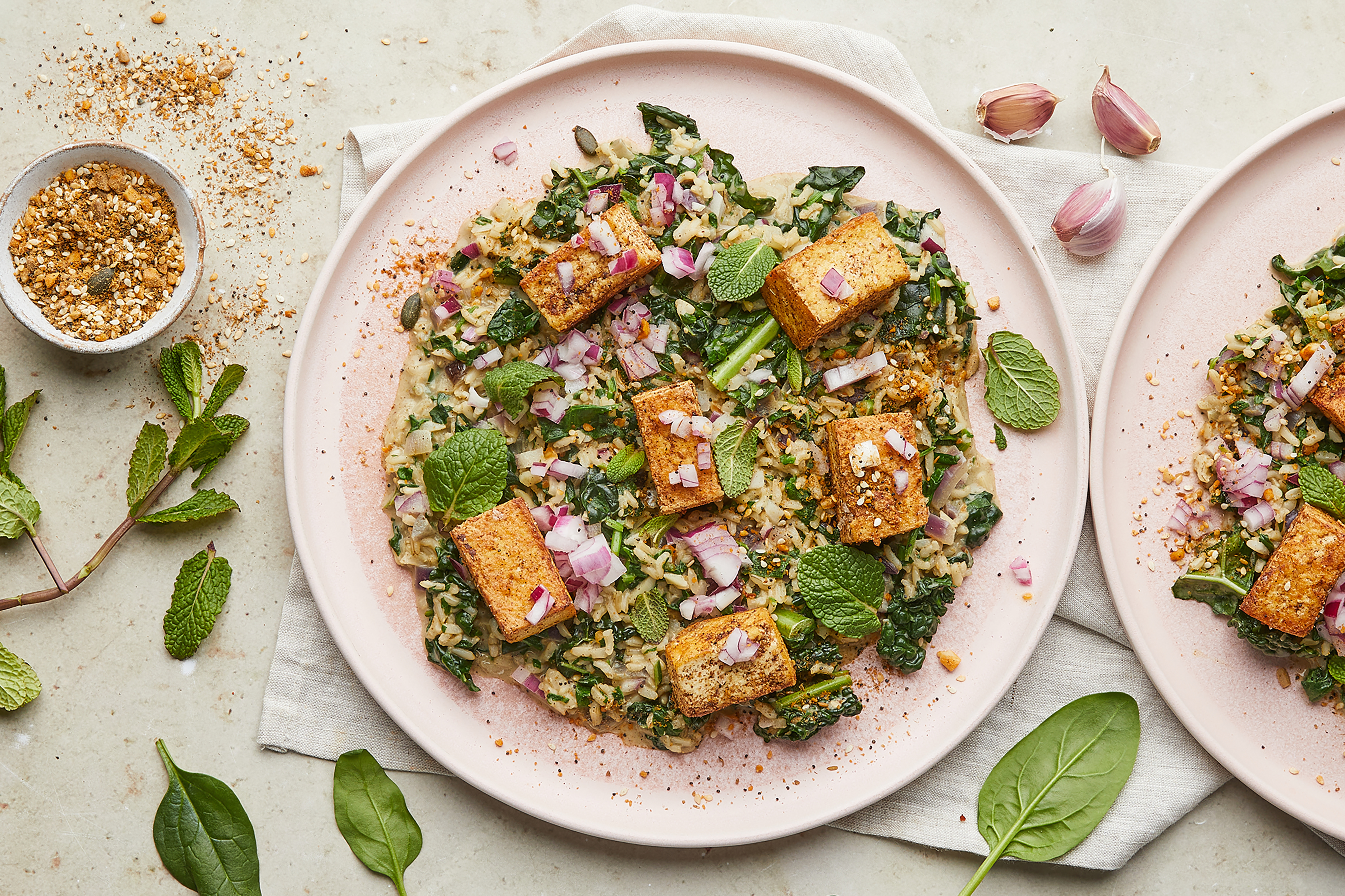 Middle Eastern-Inspired Risotto with Spiced Tofu