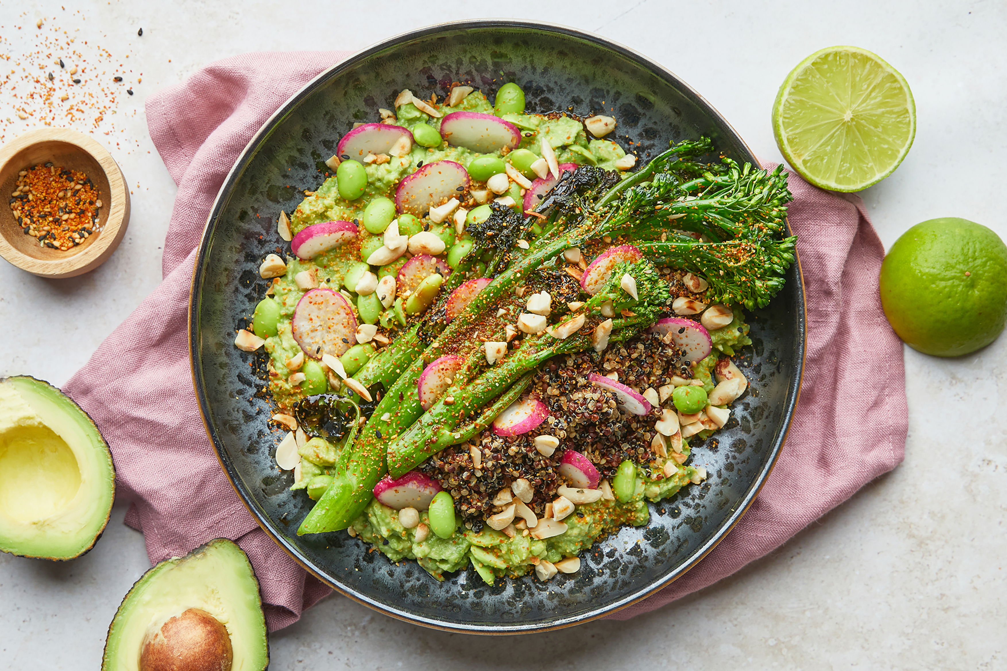 Japanese Tenderstem & Edamame Avocado Salad | Healthy Vegan Recipe