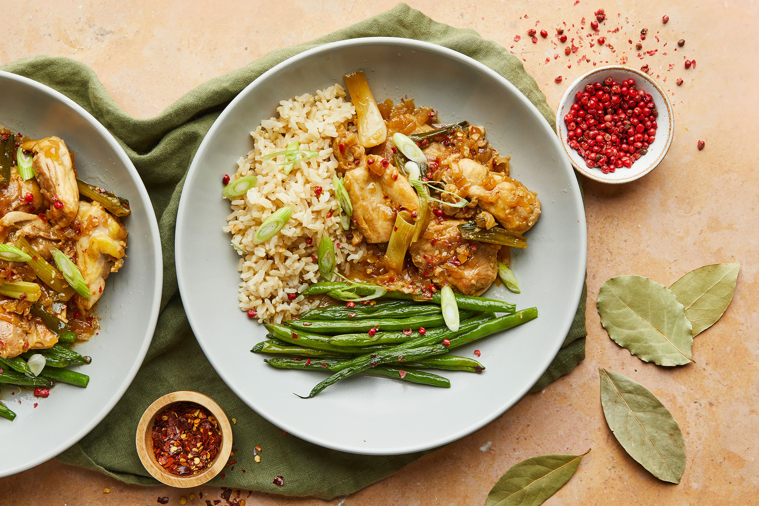 Filipino-style Braised Chicken & Chilli Green Beans