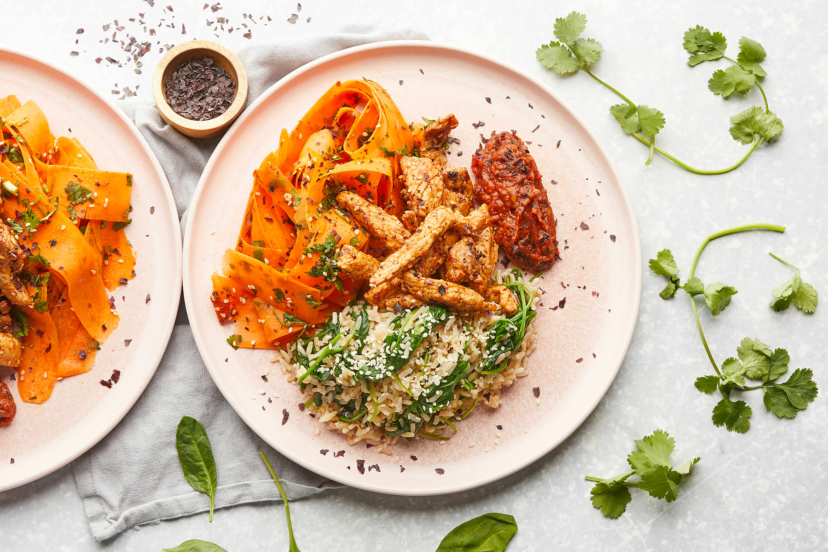 Sesame Pork Strips with Seaweed Ketchup