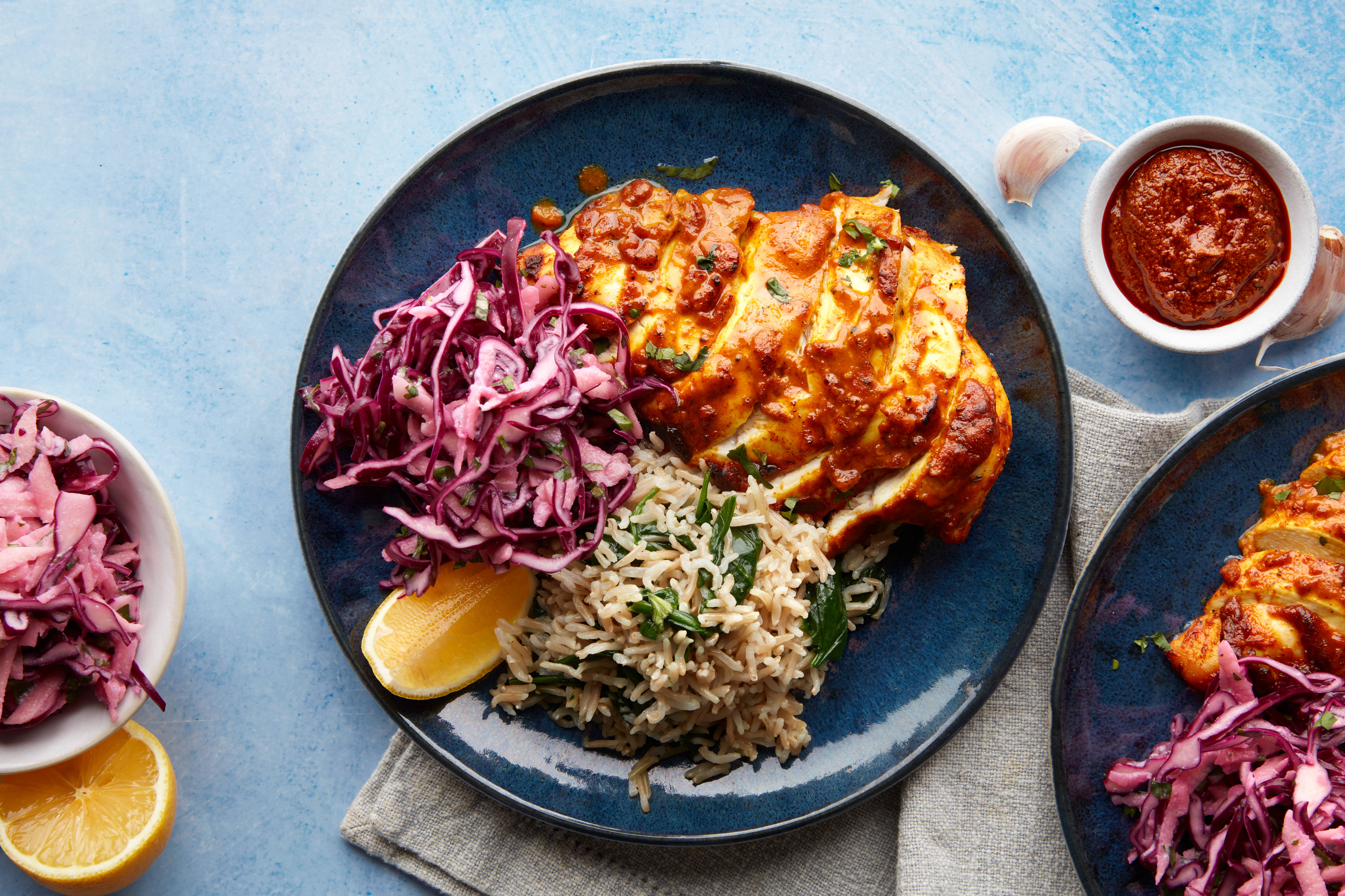 Tikka Chicken with Cabbage & Apple Slaw