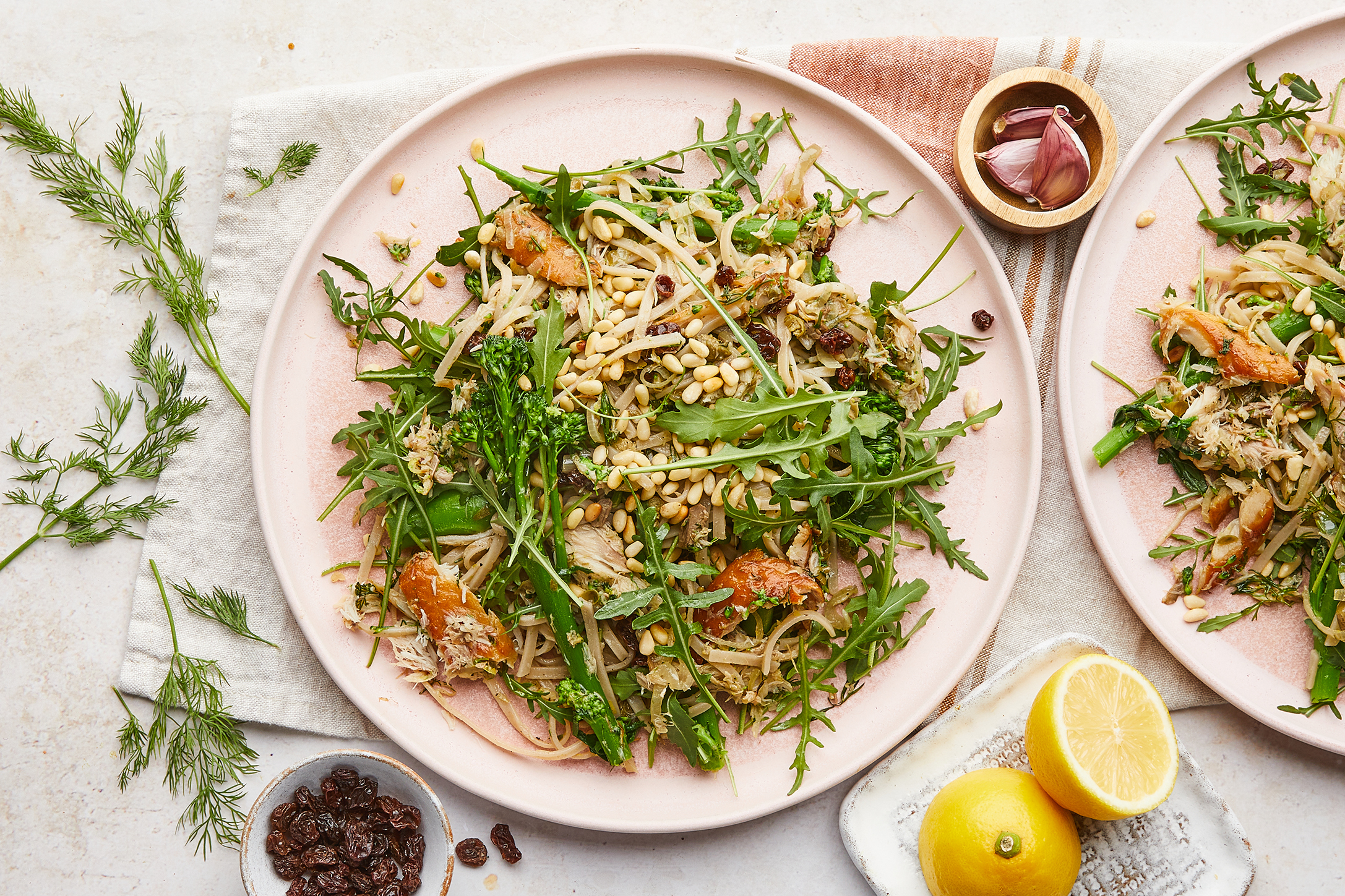 Sicilian Mackerel Pasta with dill & raisins