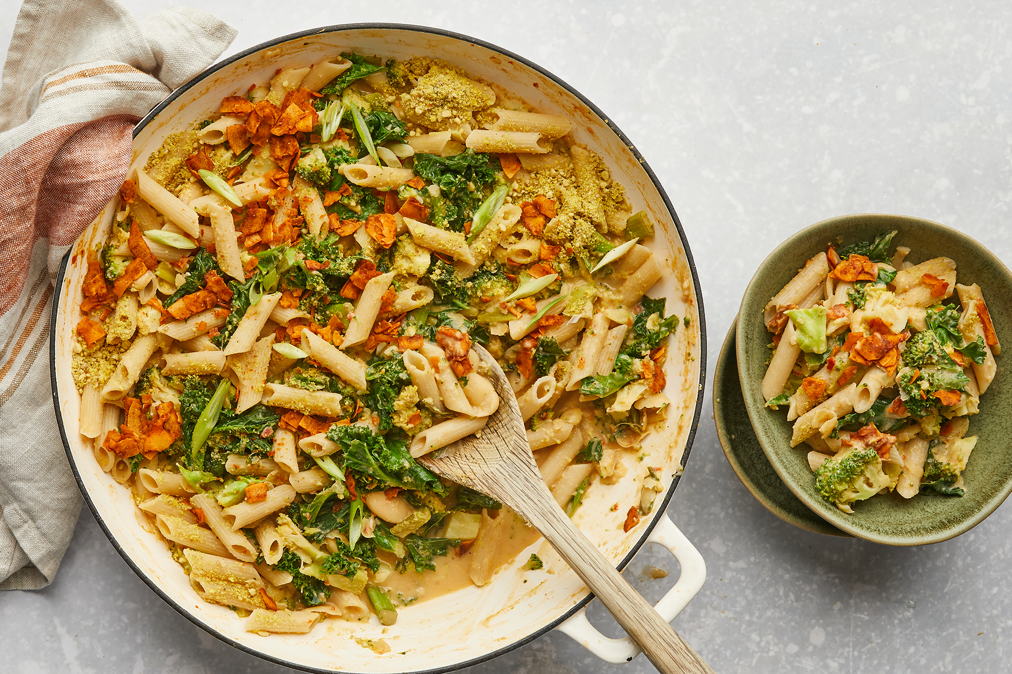 Creamy Broccoli & Kale Pasta
