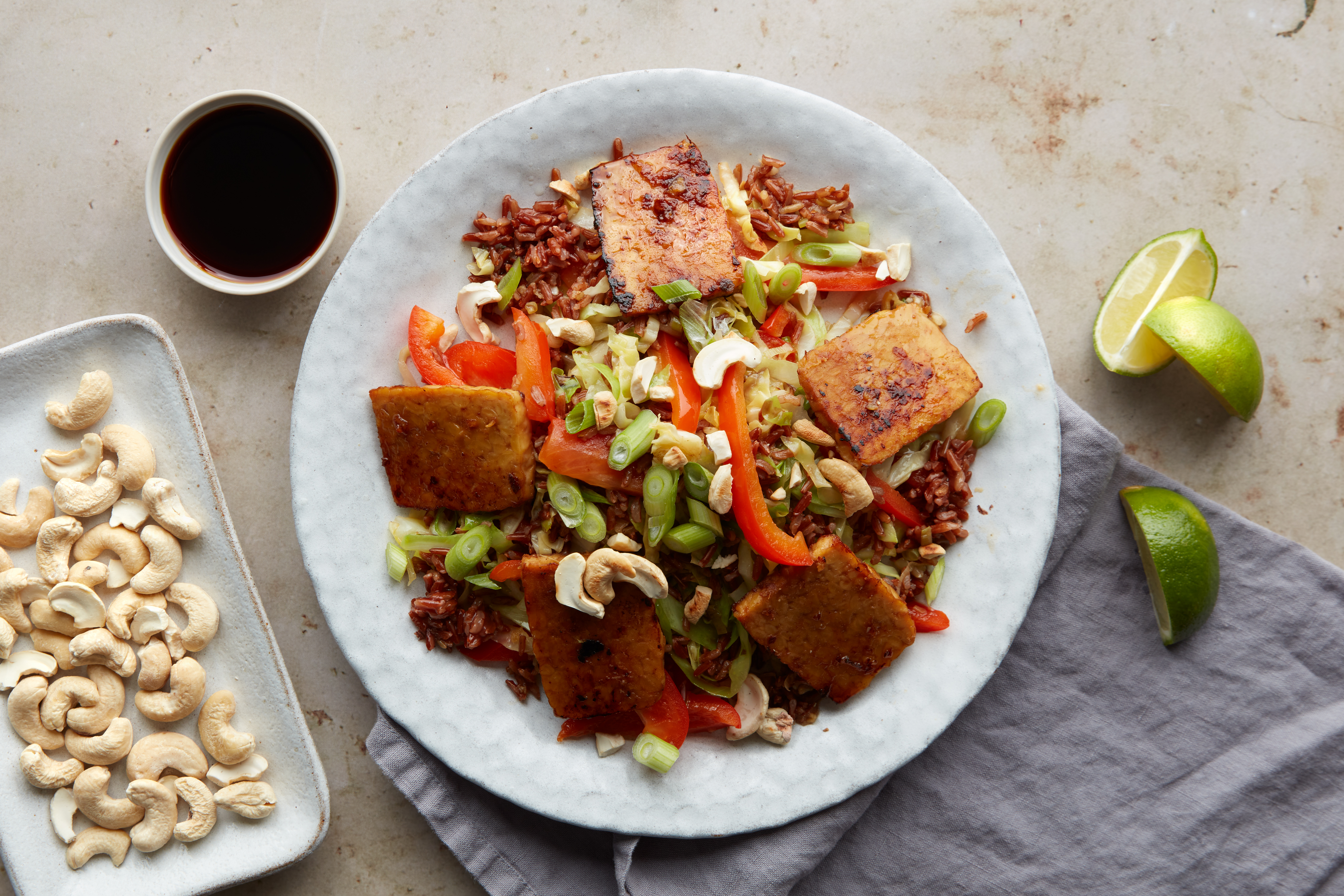 Nasi Goreng with Tempeh & Red Rice