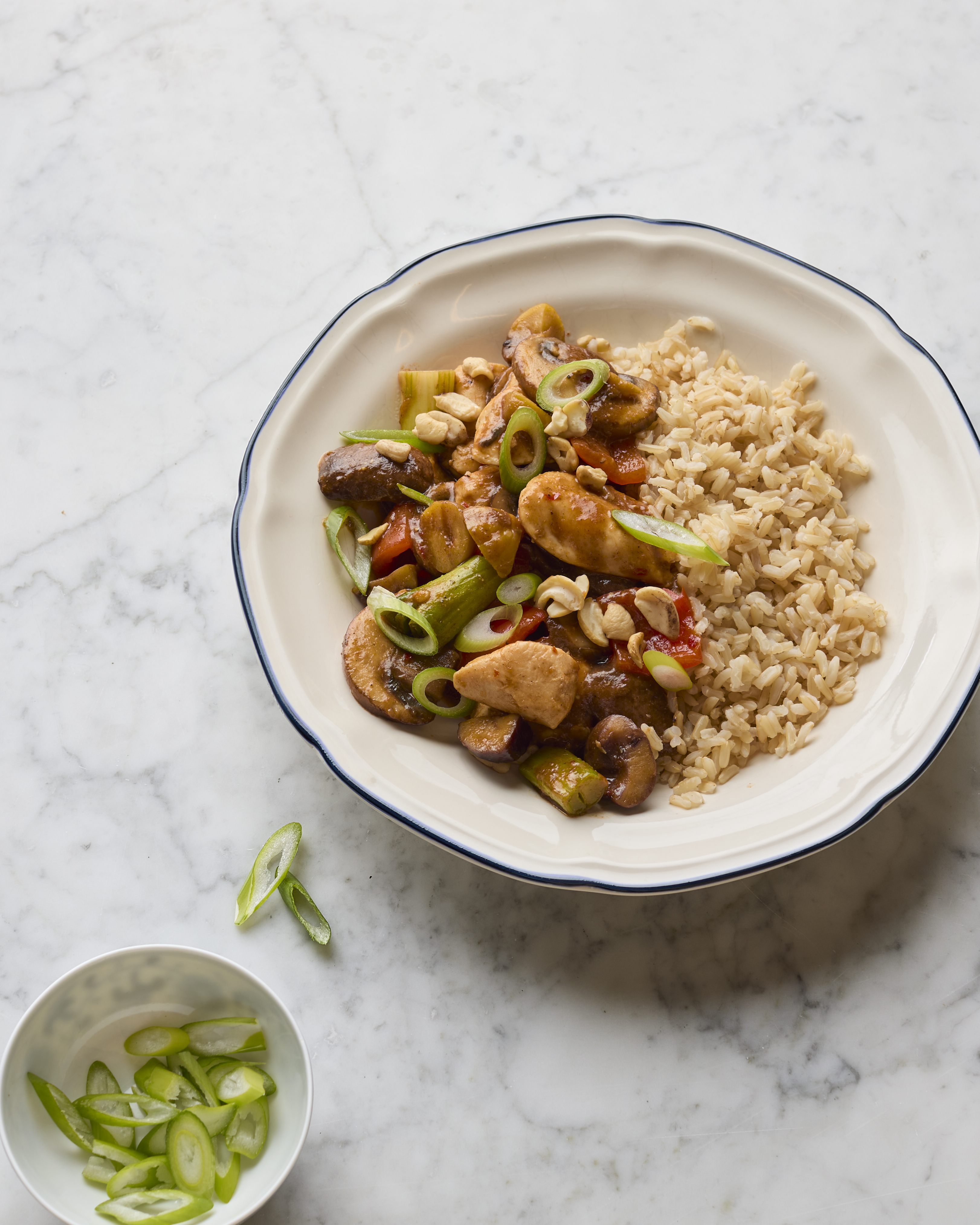 Easy Sticky Free-range Chicken & Mushrooms with Rice
