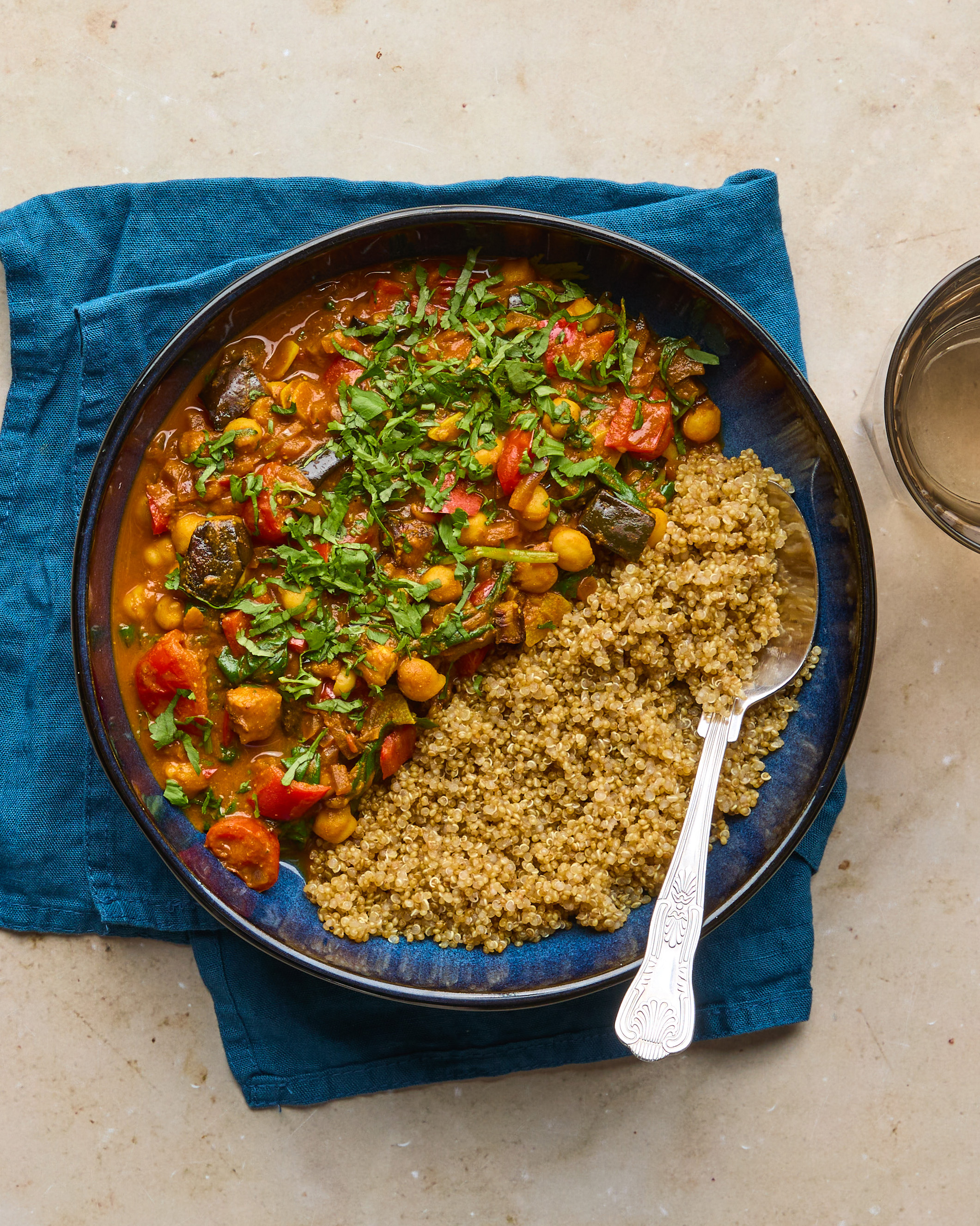 Aubergine & Chickpea Bhuna with Quinoa