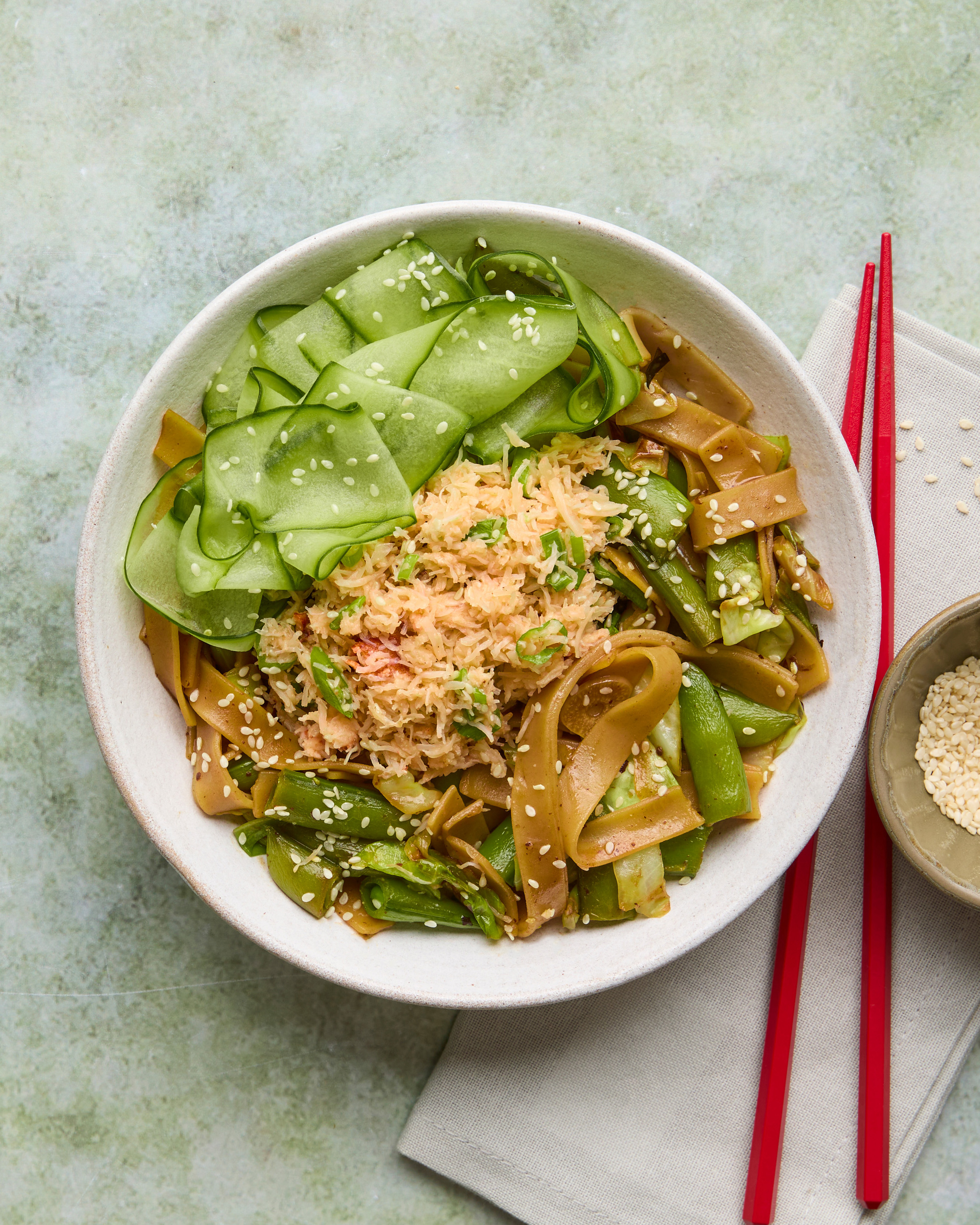 Wild Crab Chow Fun with Wide Brown Rice Noodles & Black Bean Sauce