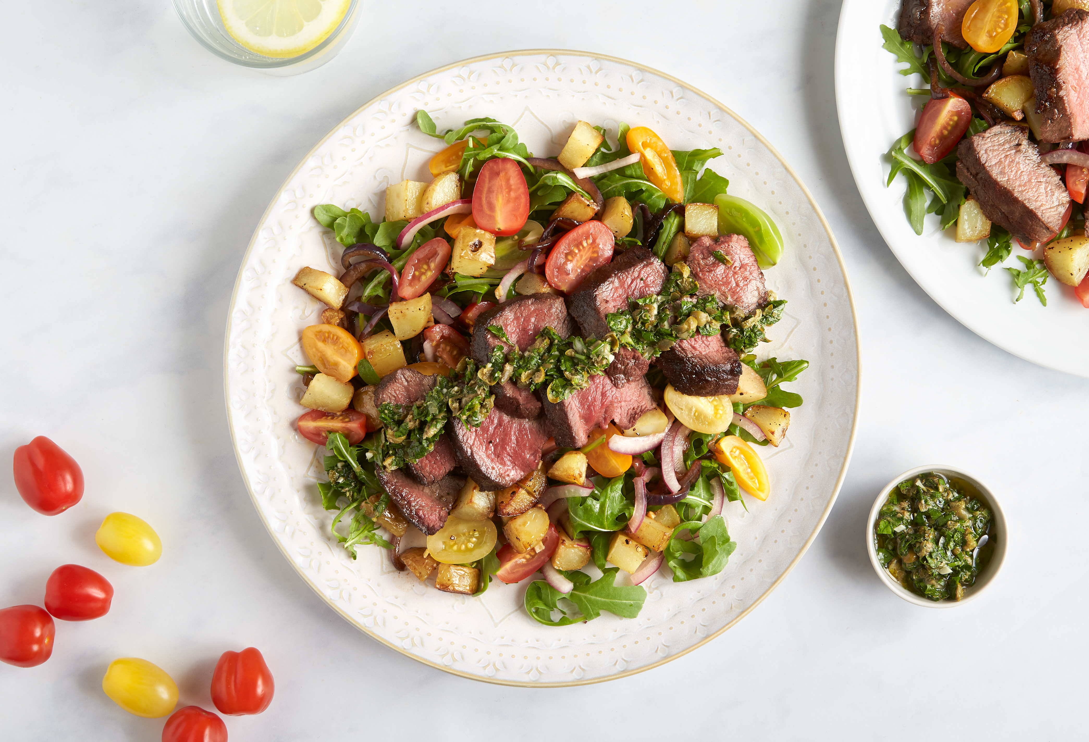 Bavette Steak Salad with Caper Salsa Verde