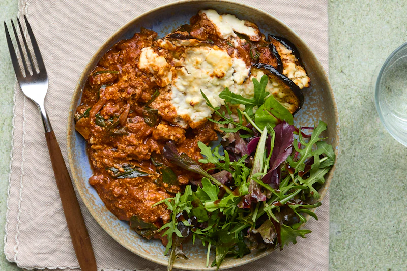 British Lamb & Aubergine Moussaka with Feta Topping
