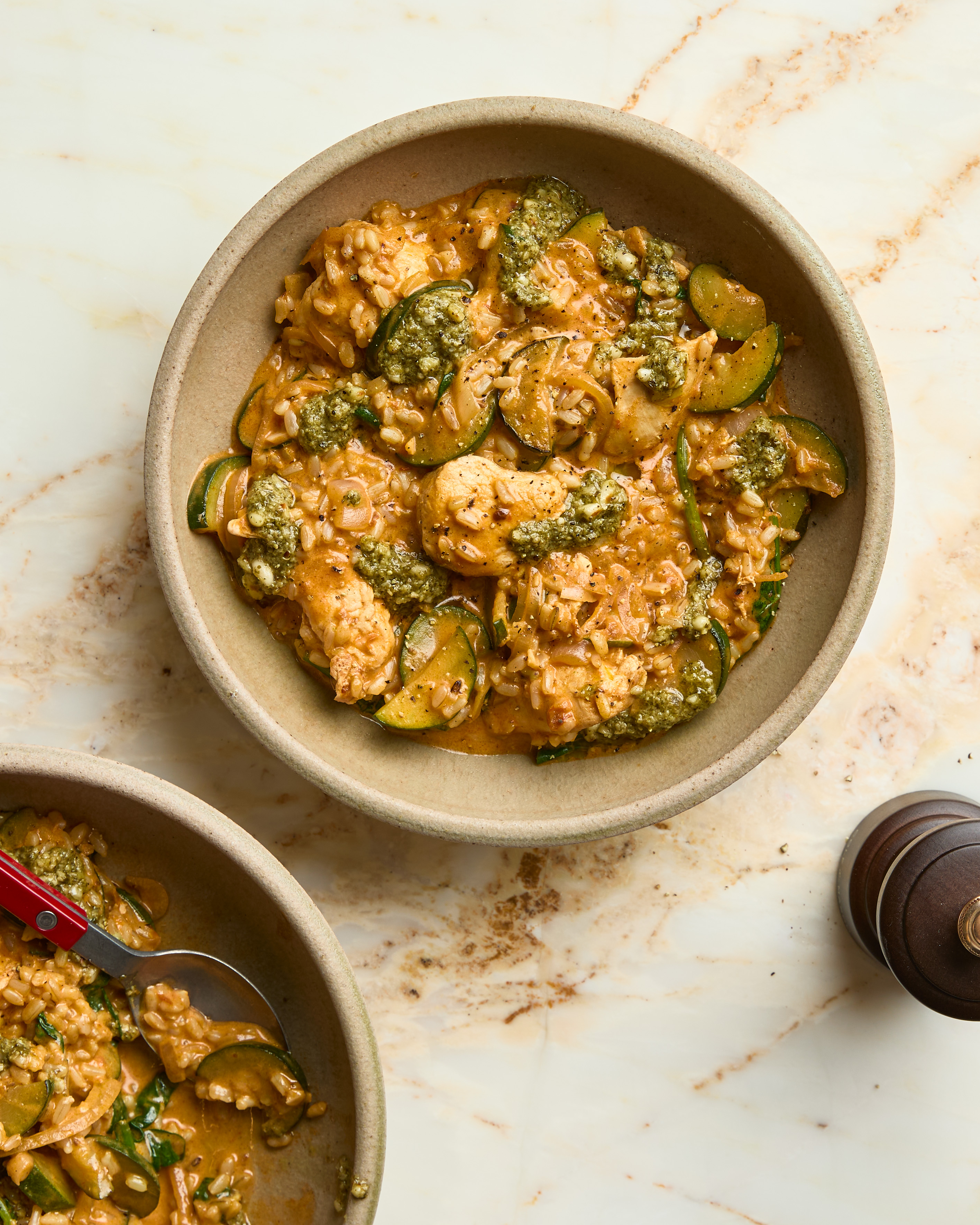 Pan-roasted Paprika Chicken with Sundried Tomato Risotto & Tenderstem Broccoli