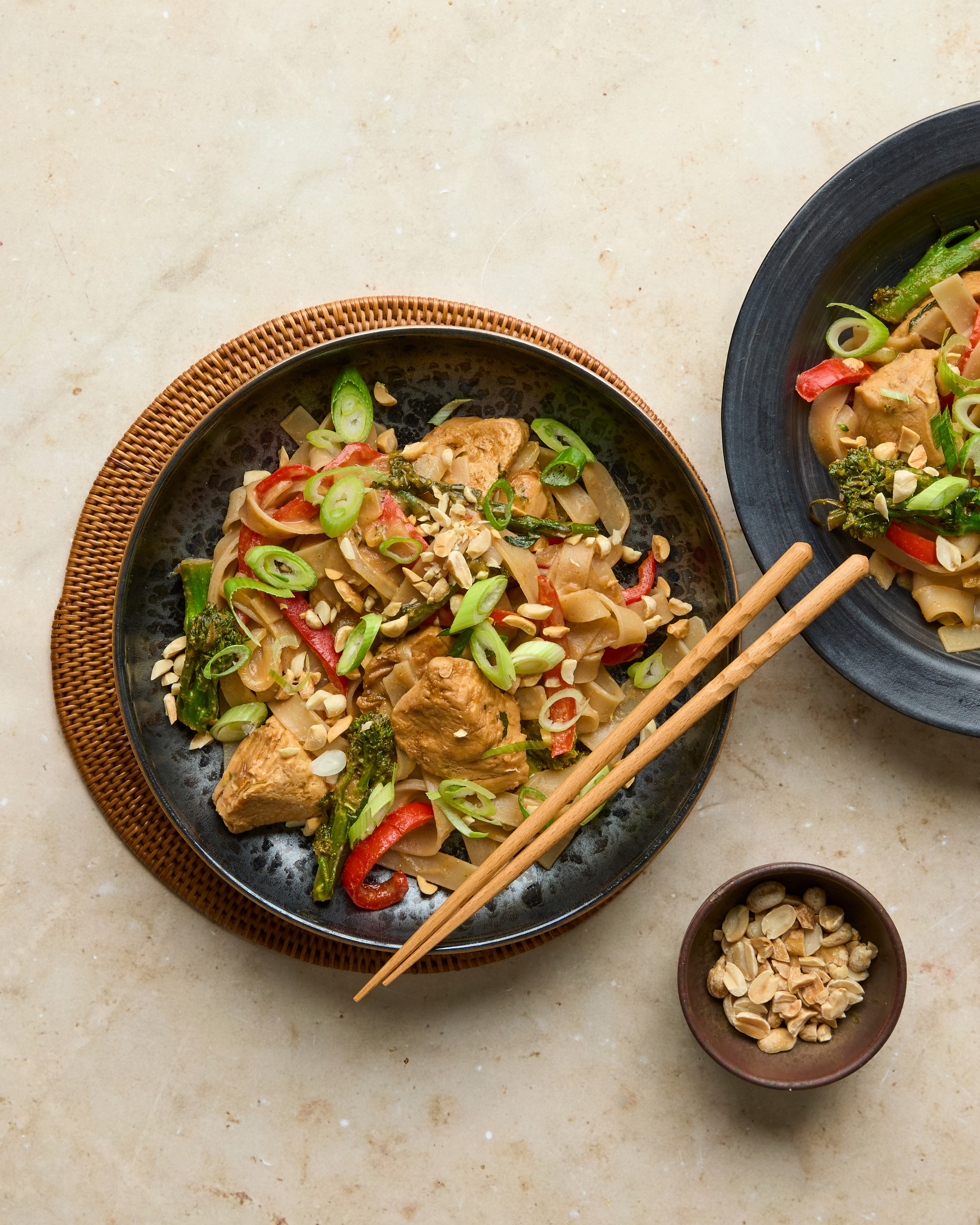 Honey Sesame Turkey with Brown Rice Noodles & Miso Soup